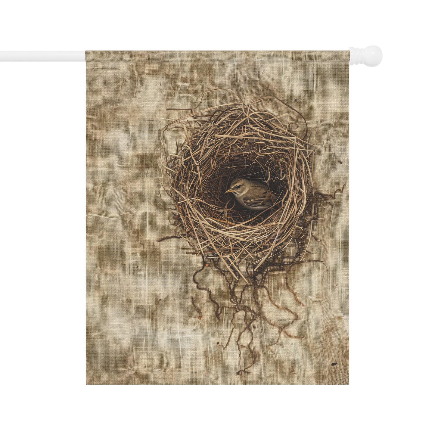 Bird in Nest Garden & House Banner