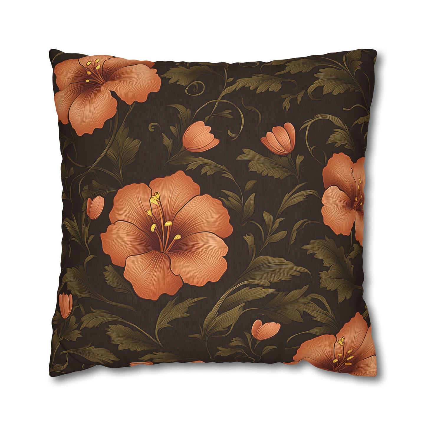 Floral Boho Pillowcase - Cozy Floral Decor for Home, Vintage Gift, Spring Decor, Sofa Cushion Cover, Bohemian Style