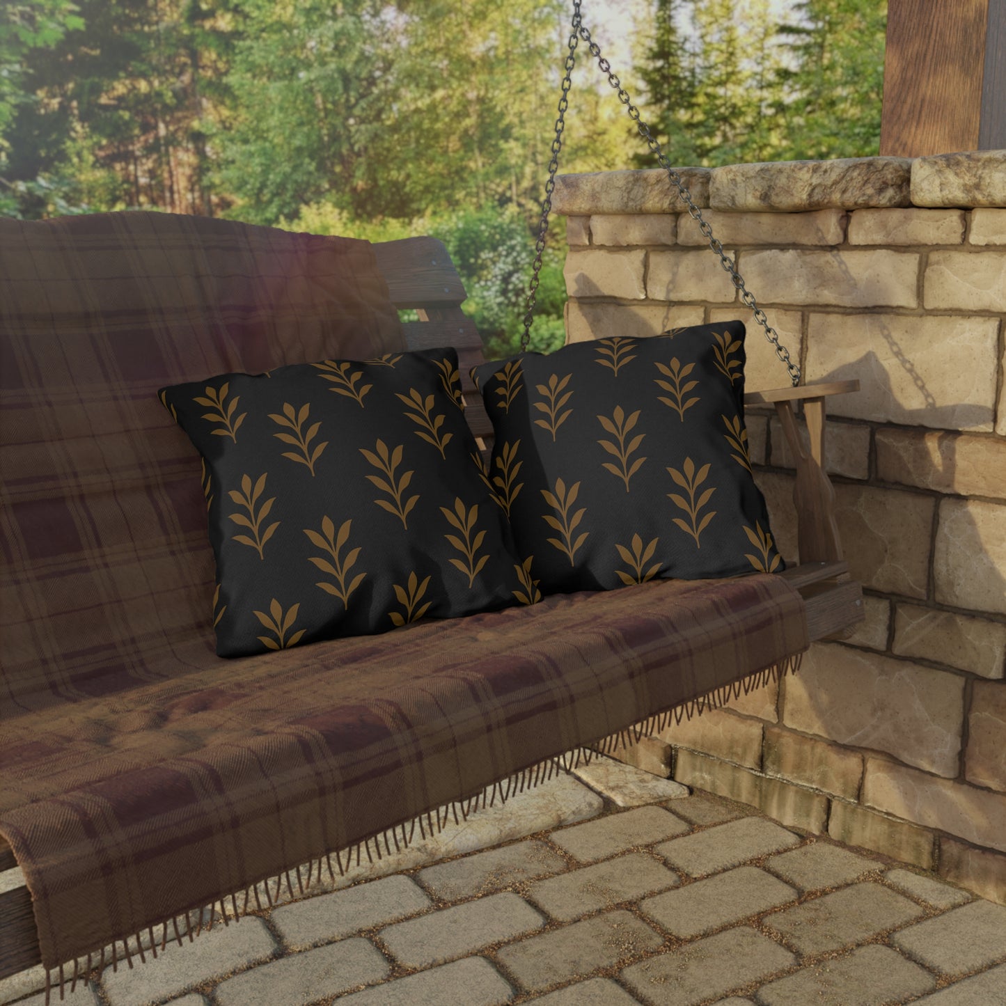 Elegant Outdoor Pillows, Garden Decor, Boho Cushions, Patio Accessories, Nature Inspired, Home & Outdoor