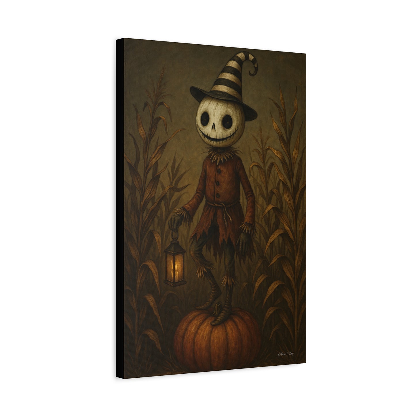 Halloween Scarecrow Art Print, Spooky Home Decor, Fall Wall Artwork, Perfect for Halloween, Witchy Vibes, Gift for Halloween Lovers