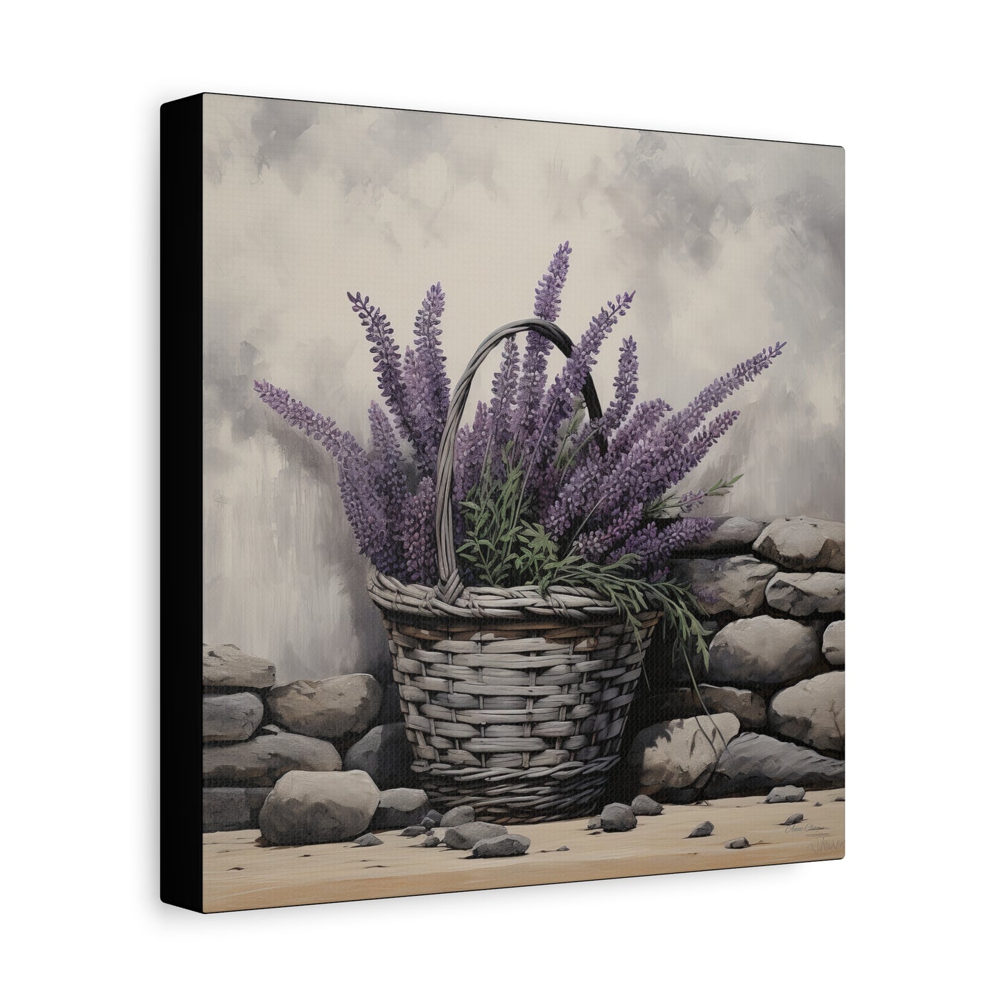 Lavender Stones Matte Canvas, Stretched, 1.25"