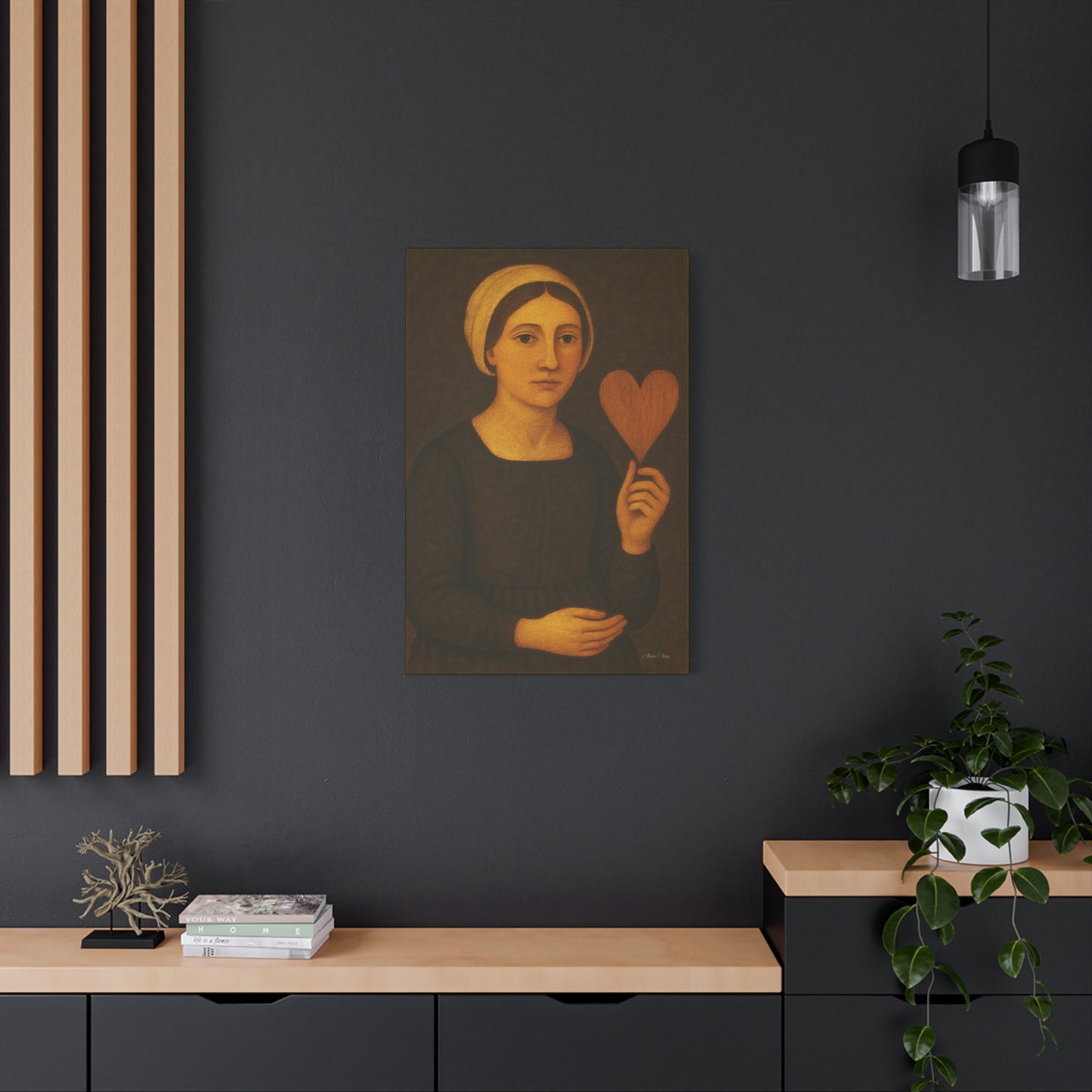 Heartwarming Stretched Canvas Wall Art, Vintage Decor, Gift for Home, Wall Tapestry, Heartfelt Art Piece, Unique Artwork