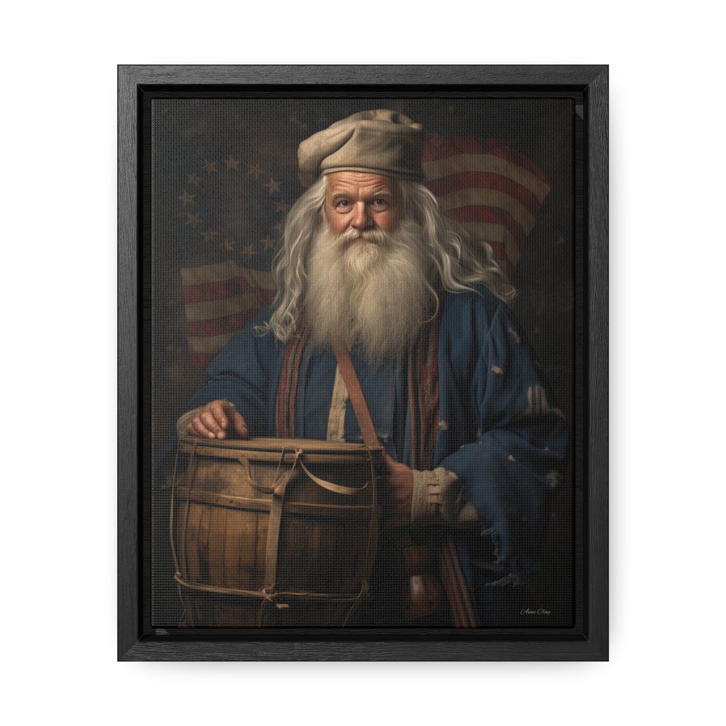 Framed Americana Santa Gallery Canvas Wraps, Vertical Frame