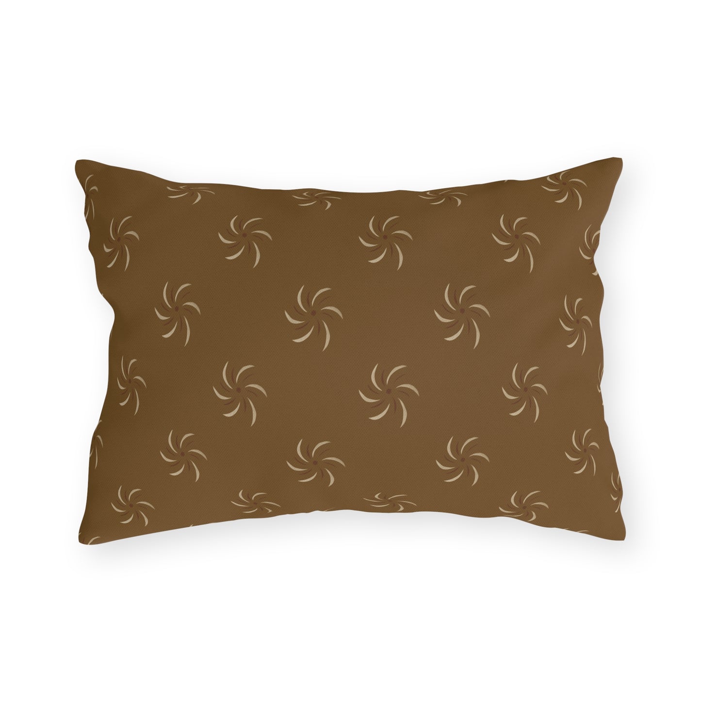 Boho Outdoor Throw Pillow - Earthy Twirl Design for Patio & Garden Decor