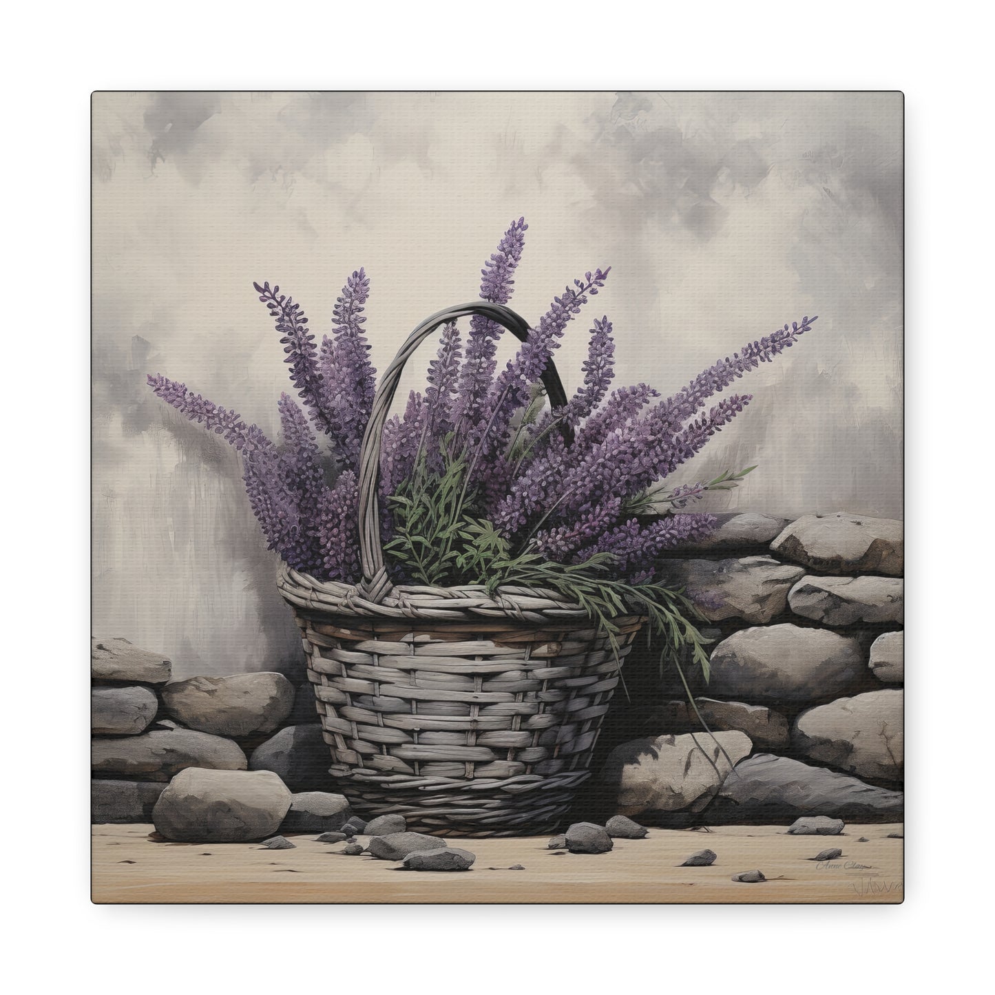 Lavender Stones Matte Canvas, Stretched, 1.25"