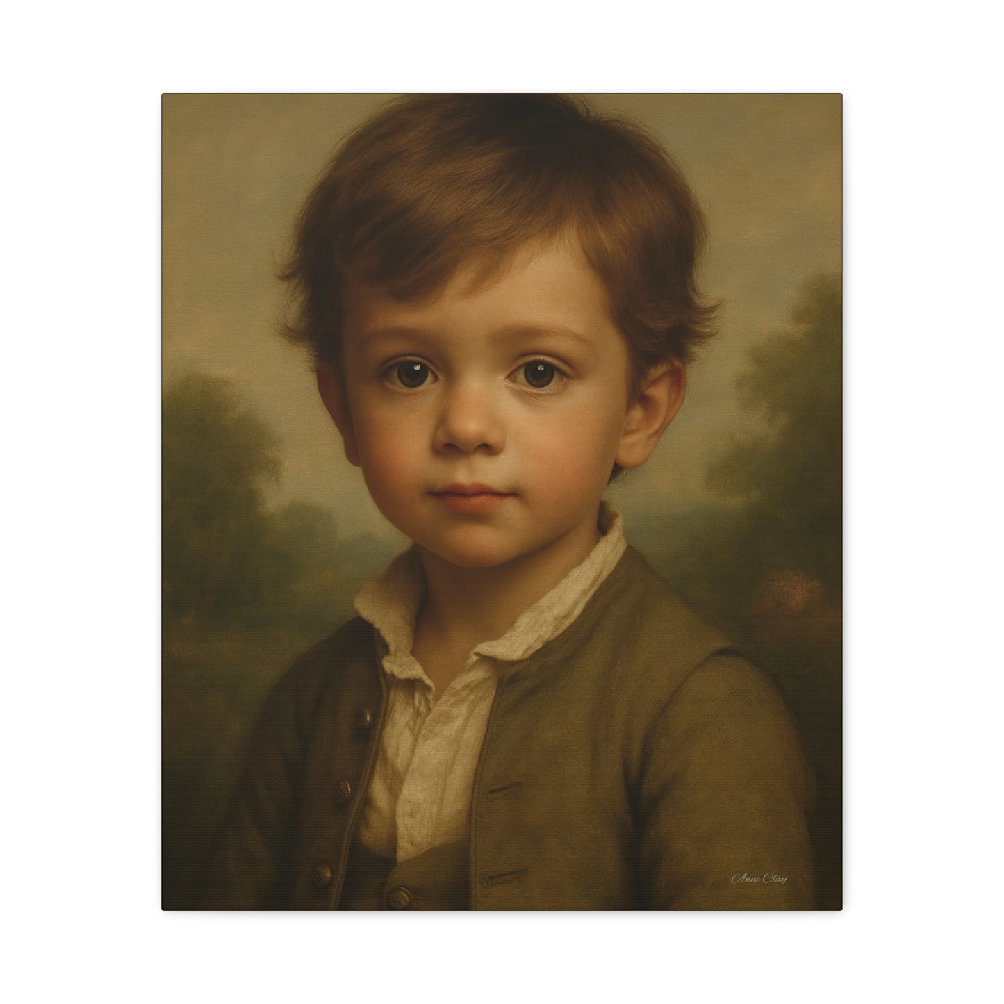 Vintage Child Portrait Canvas Print, Charming Artwork, Home Decor, Gift for Parents, Nursery Wall Art, Classic Style