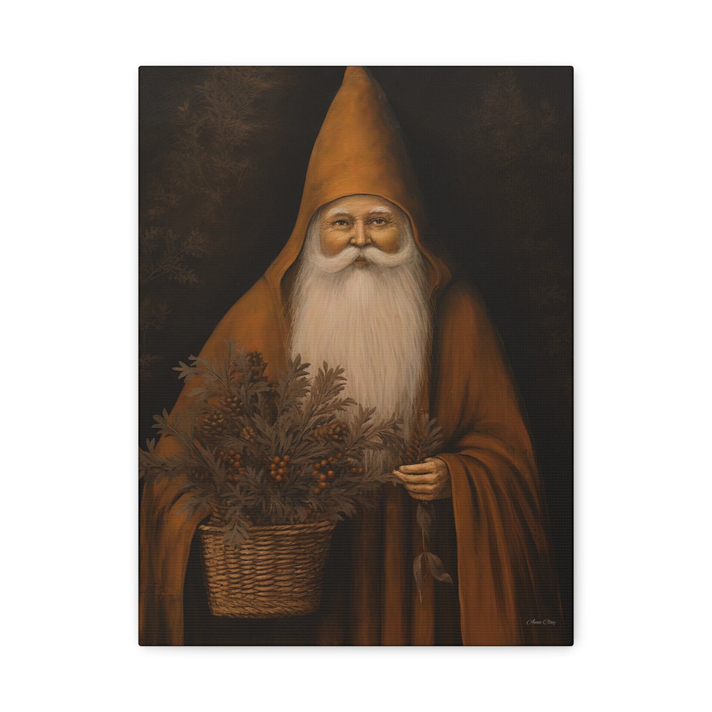 Perfect Prim Santa Matte Canvas, Stretched, 1.25"