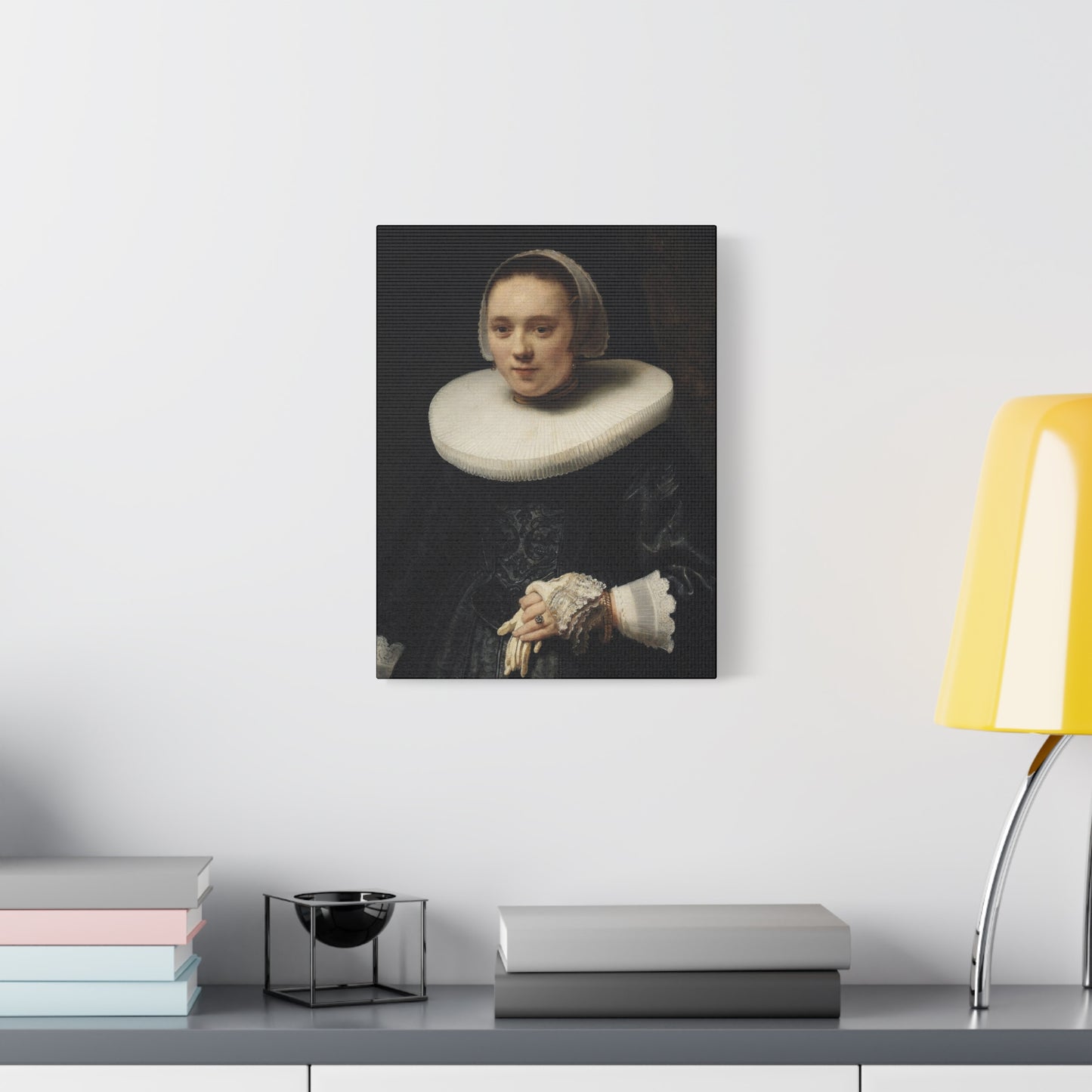 1600's Woman Classic Portrait Matte Canvas Wall Art – Elegant Home Decor for Art Lovers