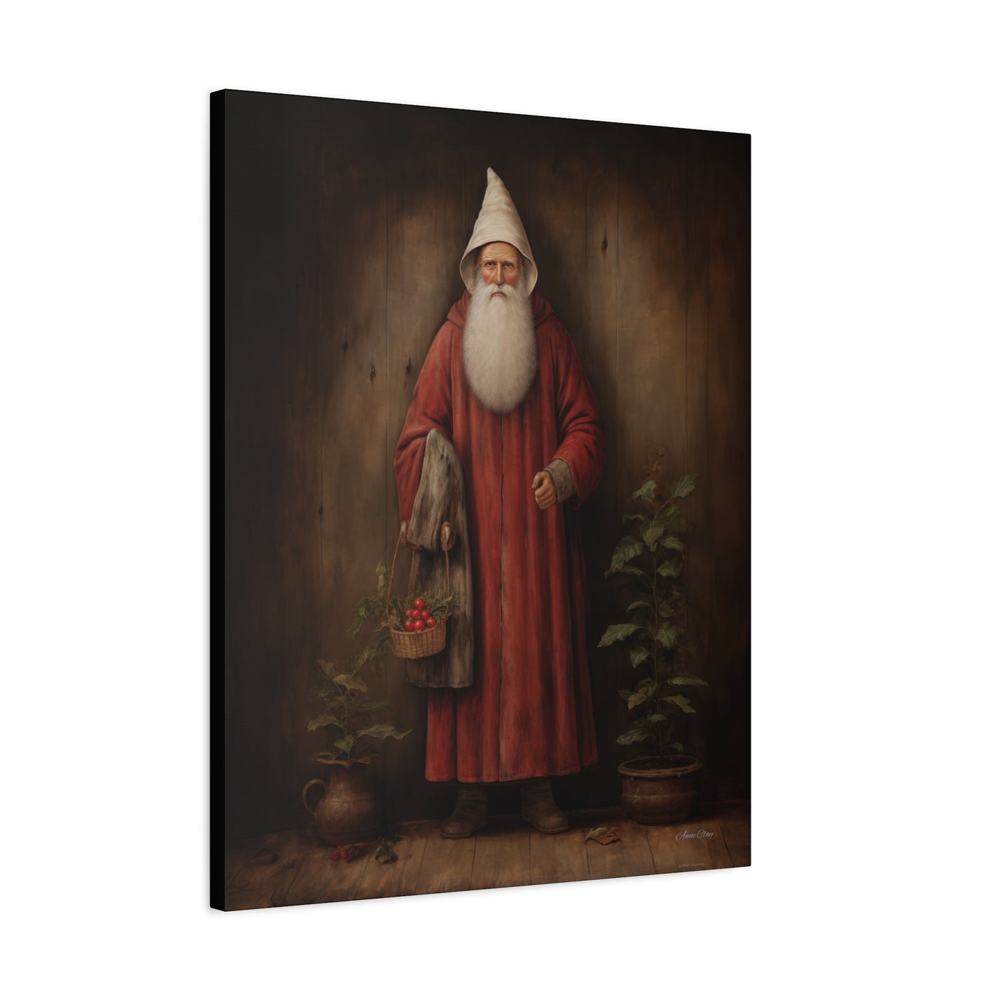 Botanical Santa Matte Canvas, Stretched, 1.25"
