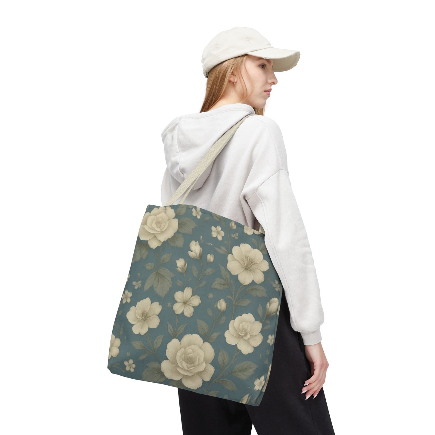 Floral Canvas Tote Bag - Ideal for Everyday Use, Beach Days, Gift for Her, Shopping, Eco-Friendly