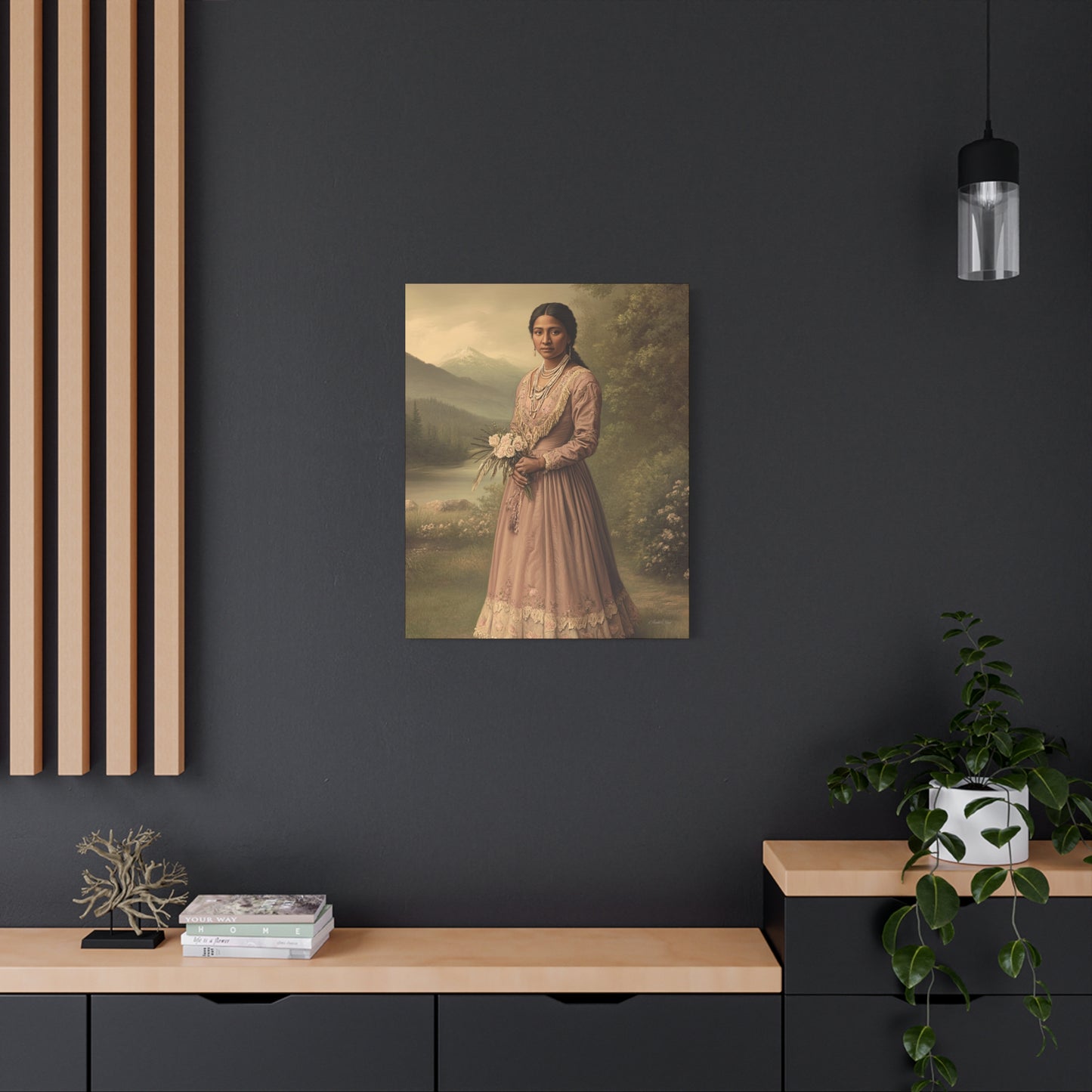 Artistic Stretched Canvas Print: Vintage Portrait, Home Decor, Wall Art, Gift for Art Lovers, Boho Decoration, Unique Gift
