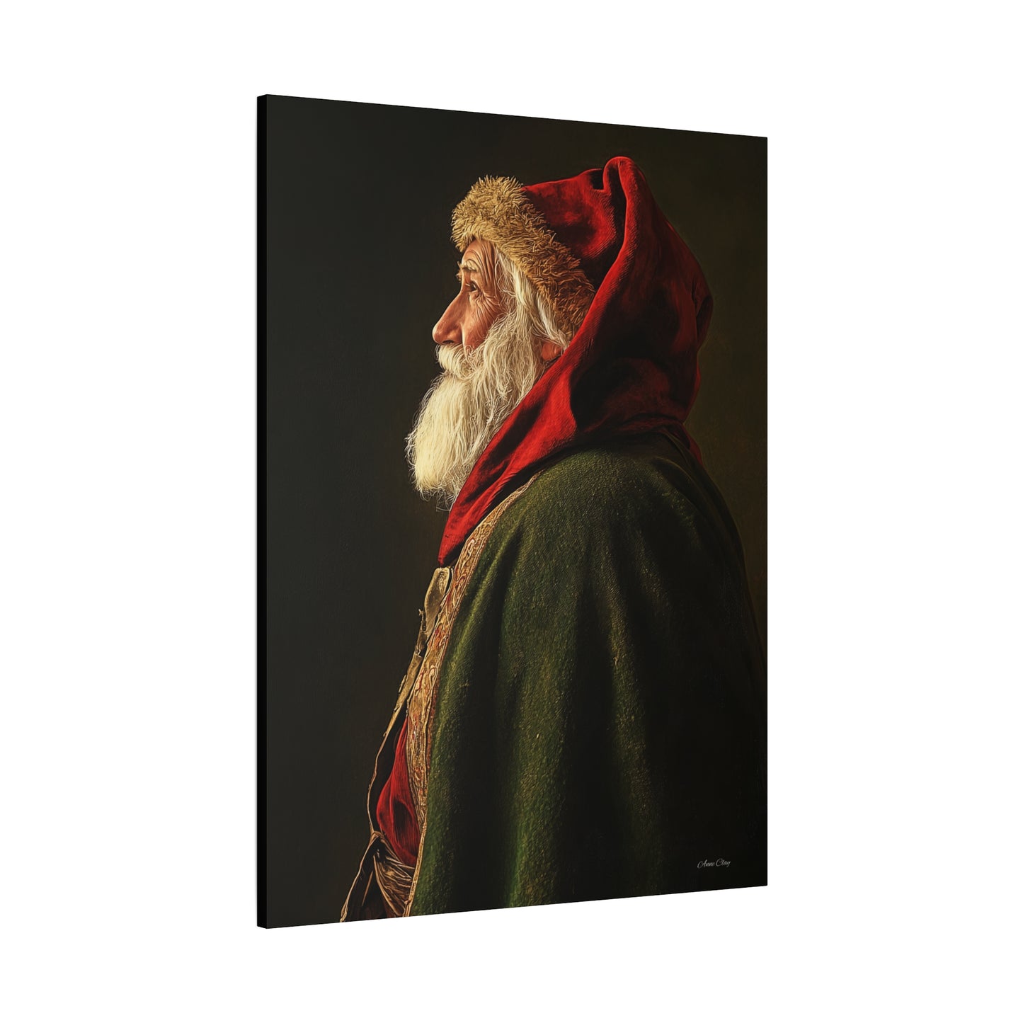 Spiritual Santa Matte Canvas, Stretched, 1.25"