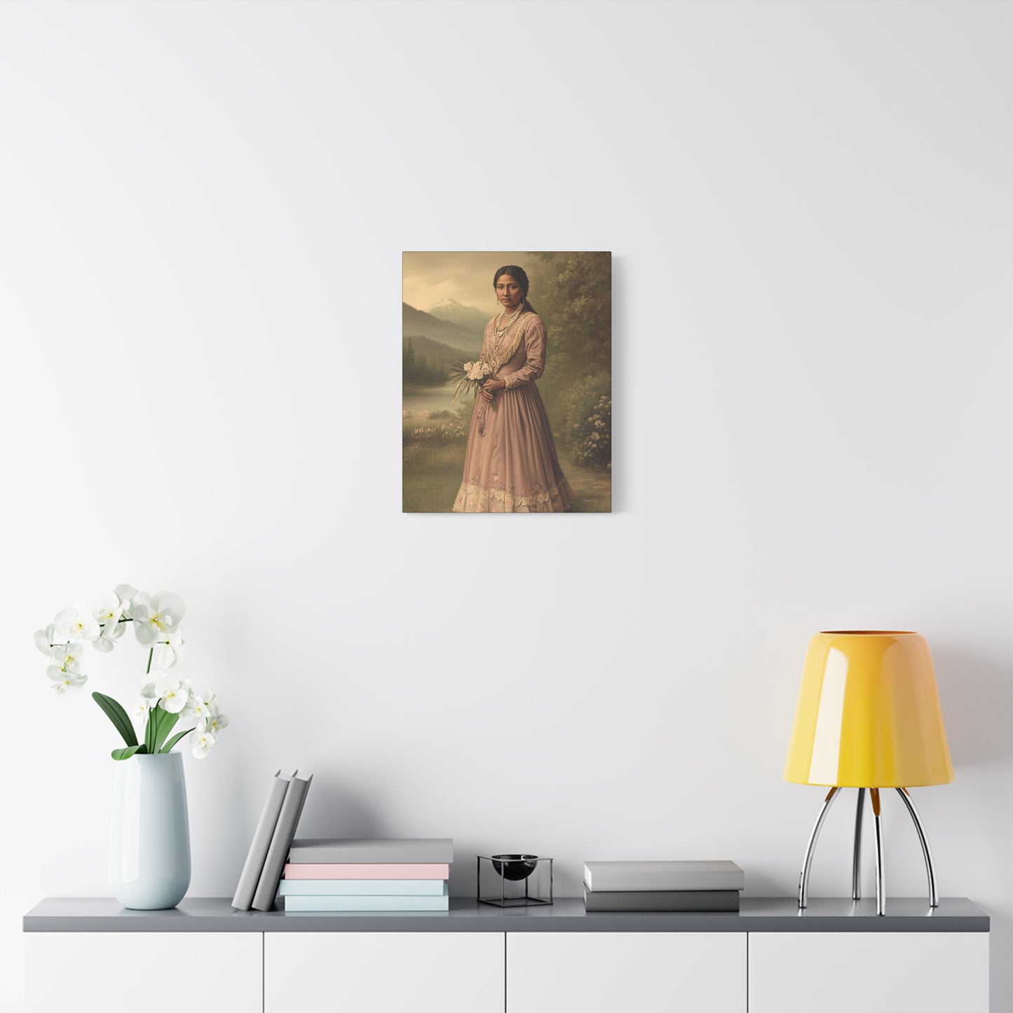 Artistic Stretched Canvas Print: Vintage Portrait, Home Decor, Wall Art, Gift for Art Lovers, Boho Decoration, Unique Gift