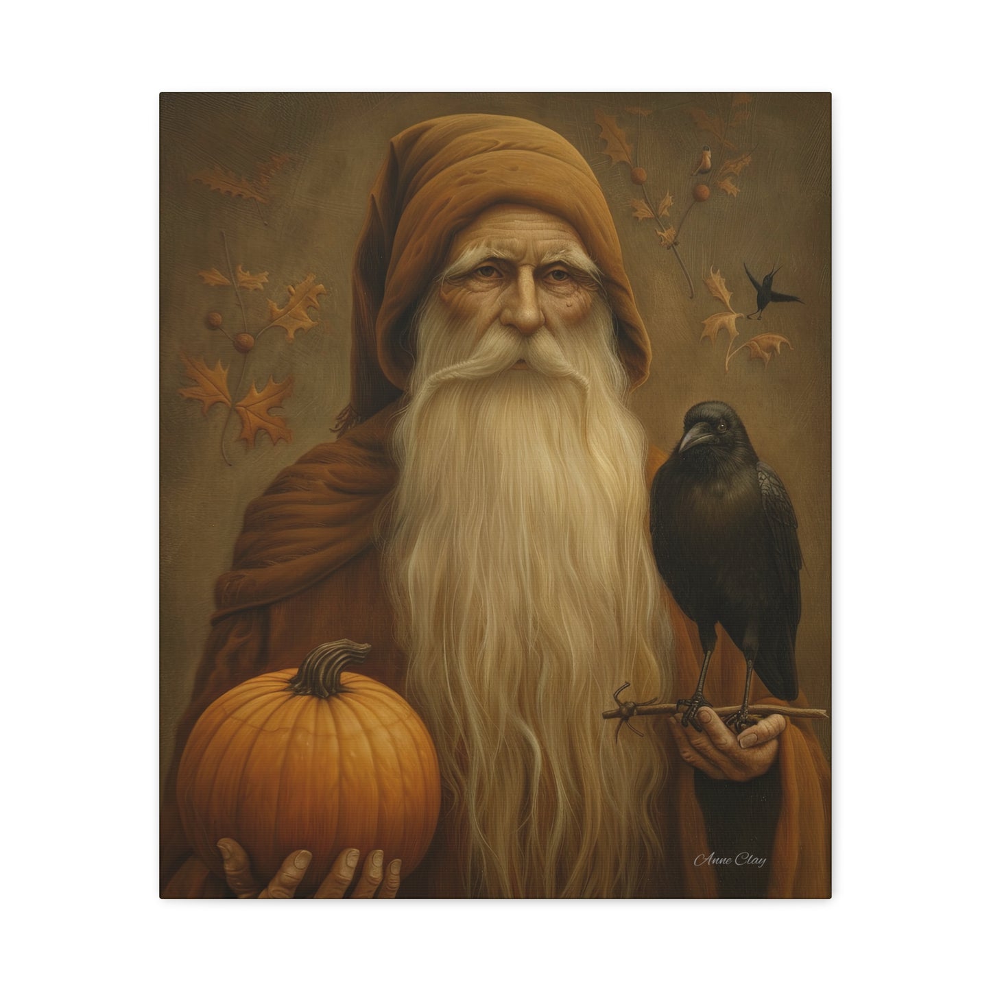 Mystical Fall Canvas Art, Autumn Decor, Nature Wall Art, Halloween Home Decor, Gift for Harvest Season
