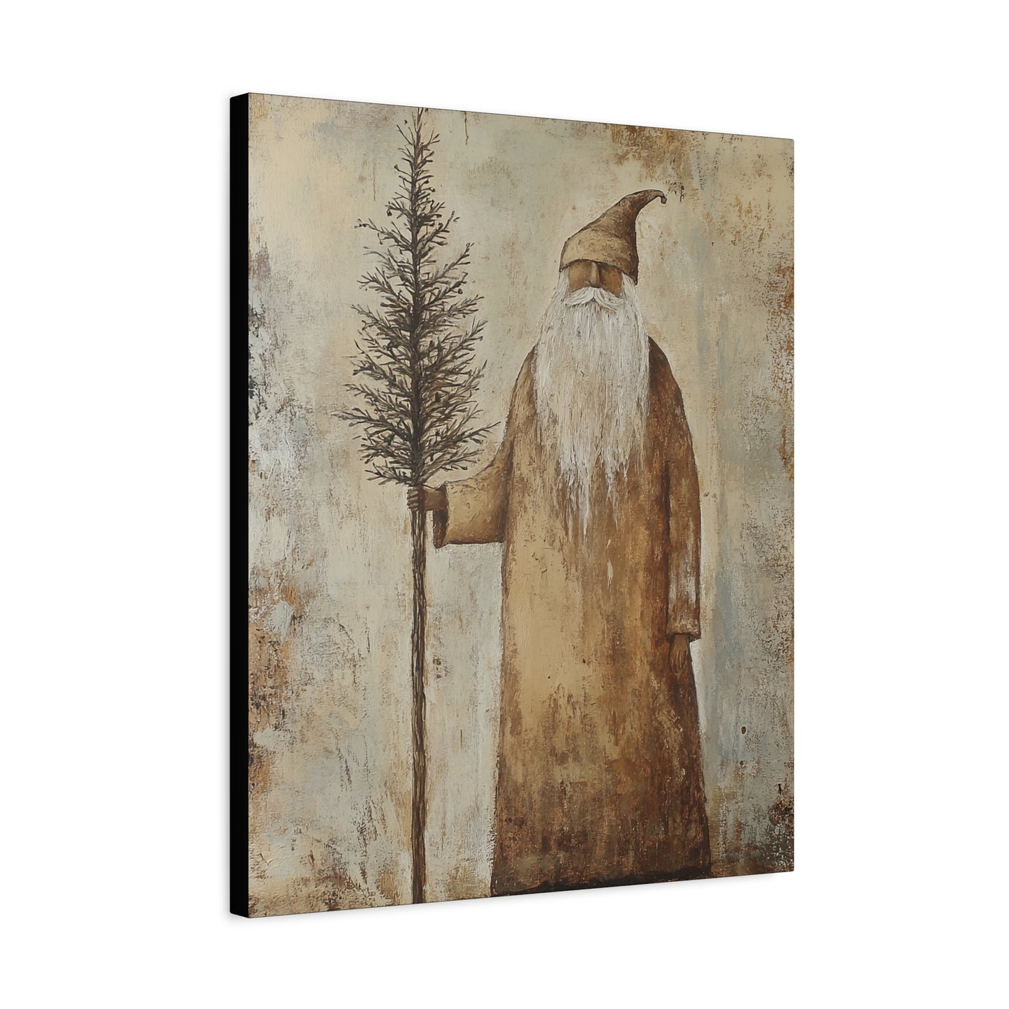 Twiggy Santa Matte Canvas, Stretched, 1.25"