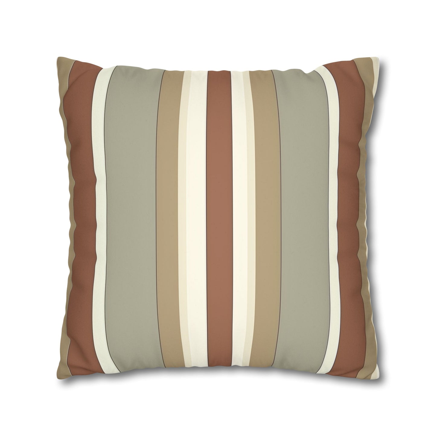Fantasy Collecion Stencil Stalk Taupe Faux Suede Square Pillowcase