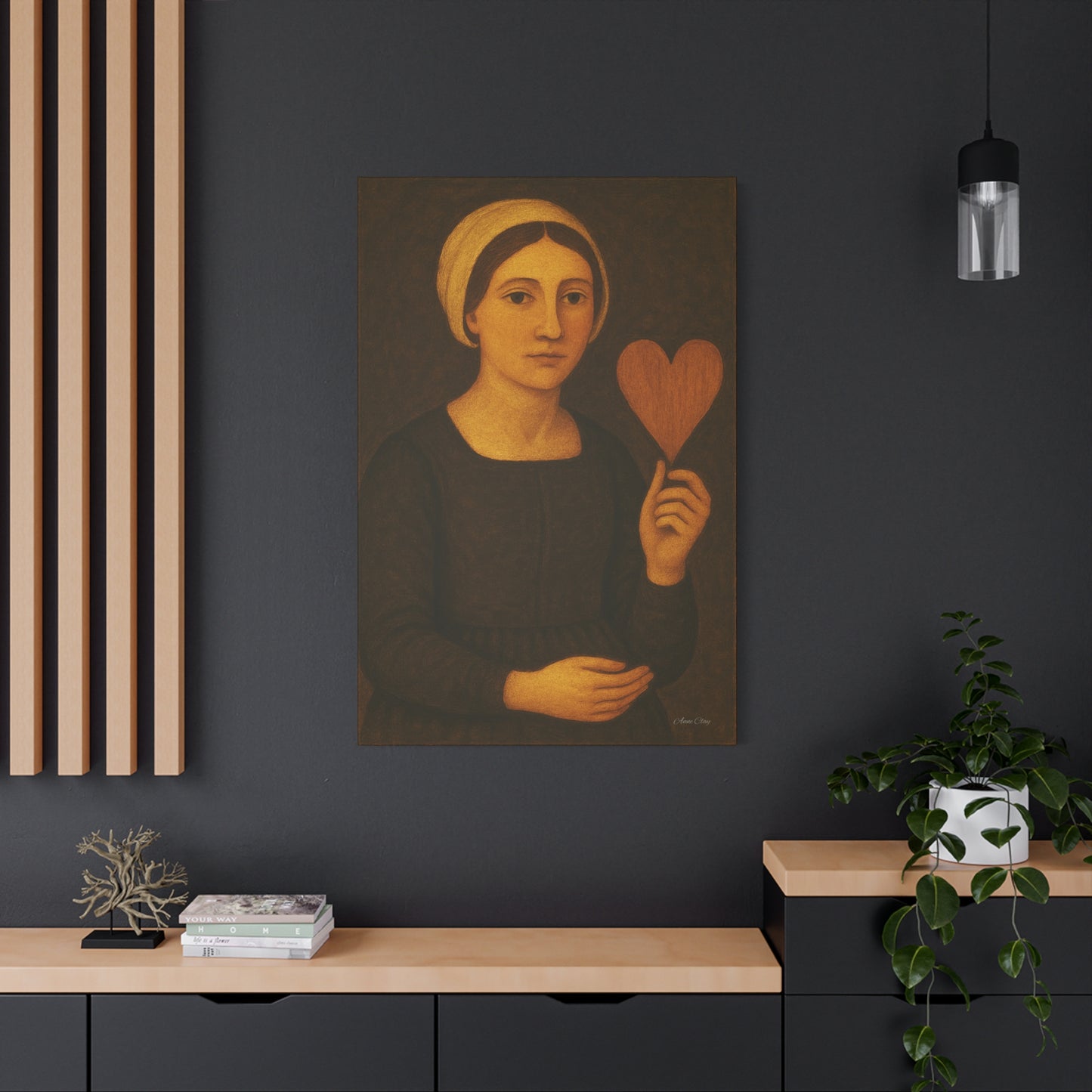 Heartwarming Stretched Canvas Wall Art, Vintage Decor, Gift for Home, Wall Tapestry, Heartfelt Art Piece, Unique Artwork
