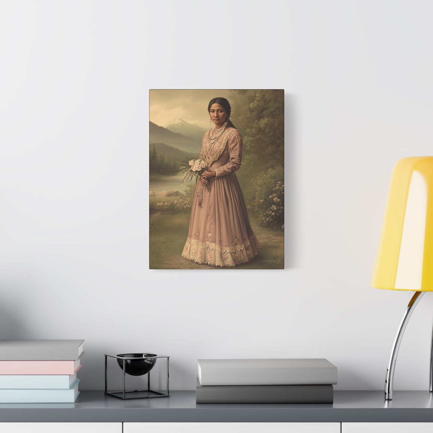 Artistic Stretched Canvas Print: Vintage Portrait, Home Decor, Wall Art, Gift for Art Lovers, Boho Decoration, Unique Gift