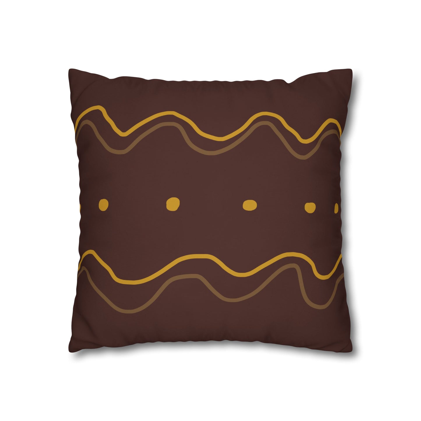 Redware Squiggles Square Poly Canvas Pillowcase