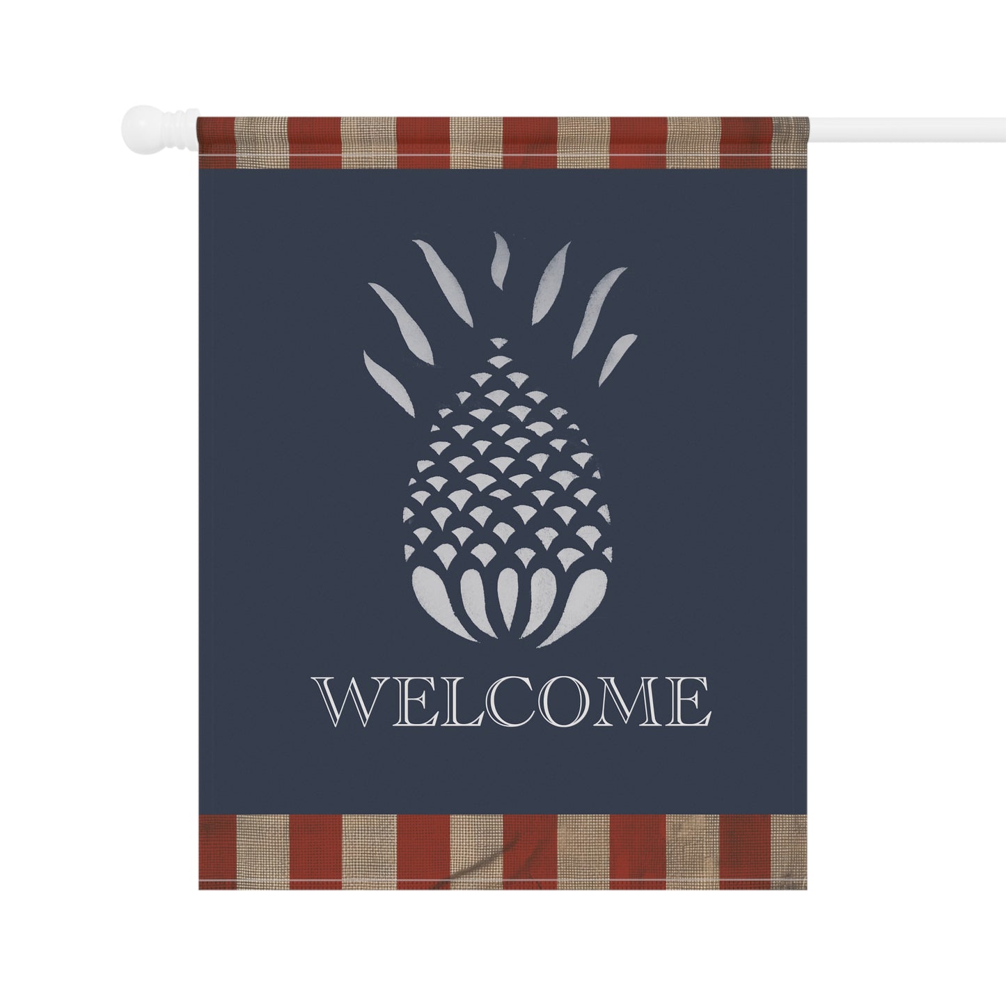 Red, White and Blue Welcome Pineapple Garden Flag Garden & House Banner
