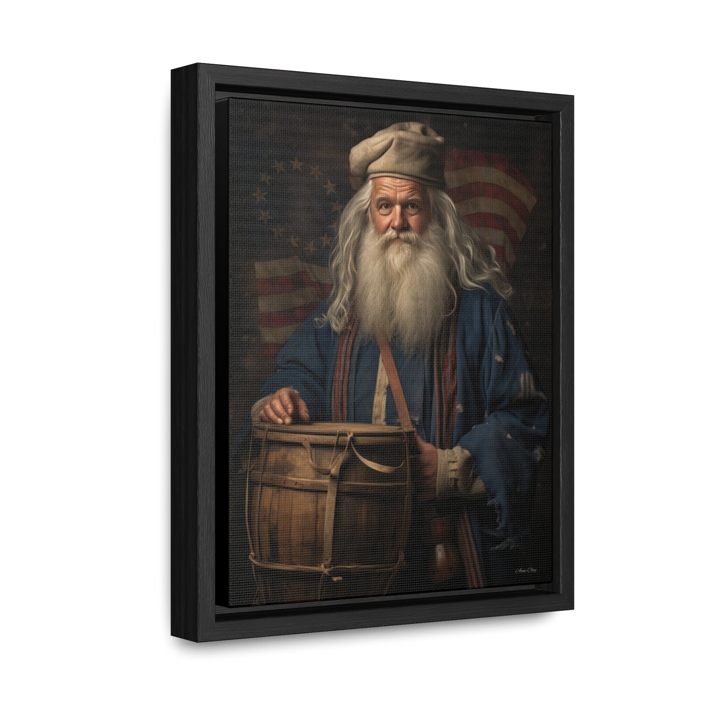 Framed Americana Santa Gallery Canvas Wraps, Vertical Frame