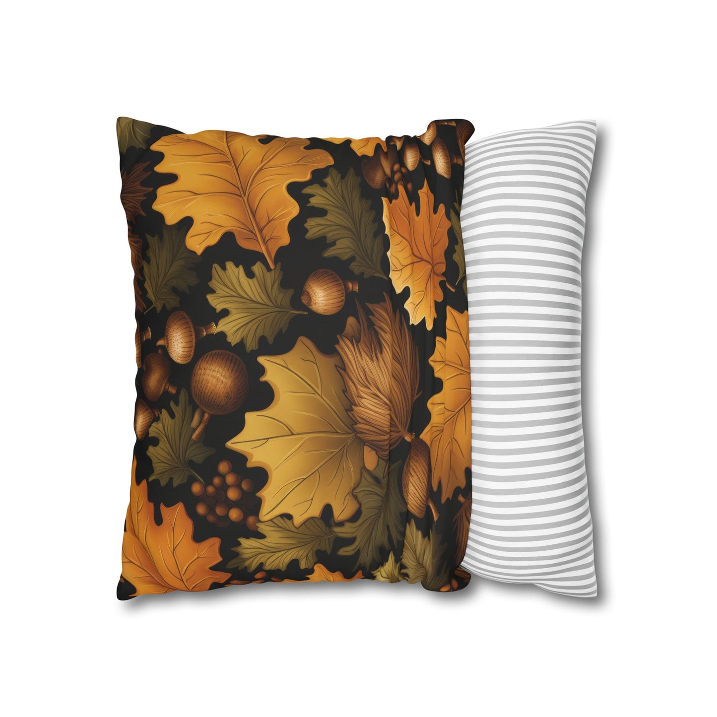 Fall Foliage Square Poly Canvas Pillowcase