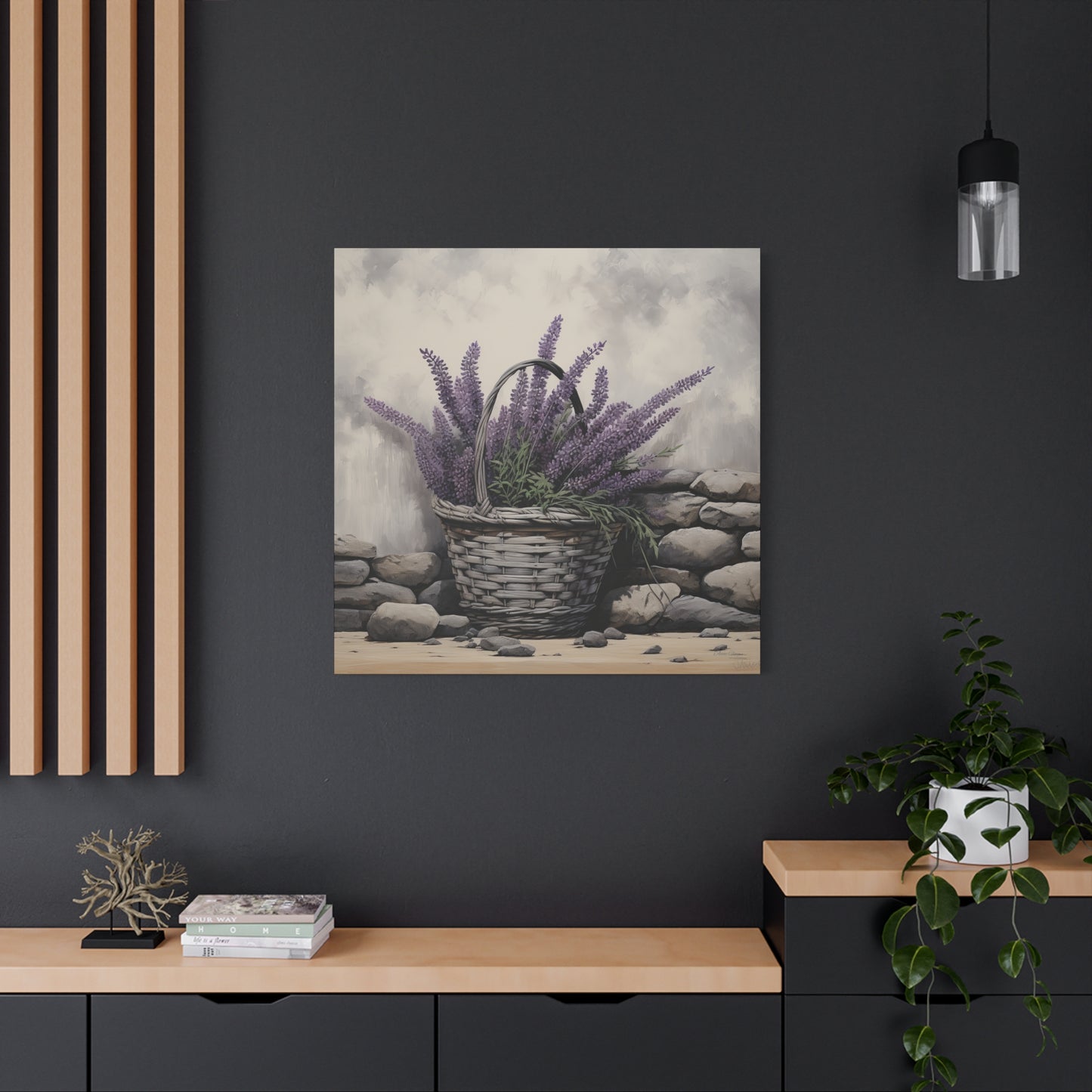Lavender Stones Matte Canvas, Stretched, 1.25"