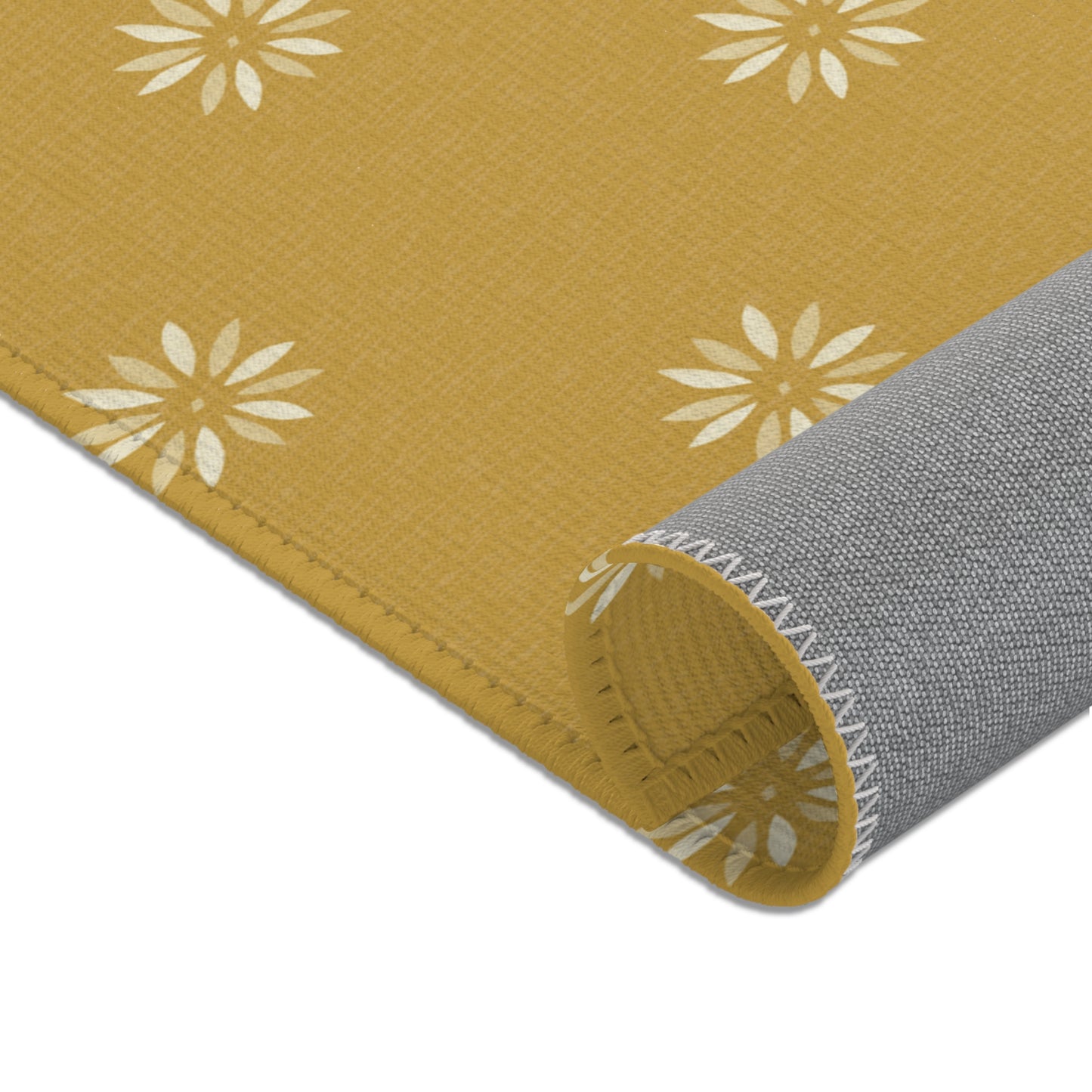 Sunny Floral Area Rug, Bohemian Home Decor, Living Room Accent, Handmade Design, Spring Vibes, Perfect for Gifts