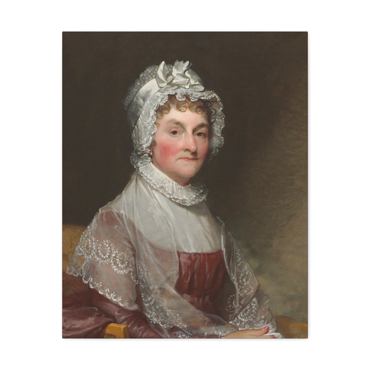 Abigail Adams wife of President John Adams Canvas Wall Art - Elegant Vintage Portrait of a Lady