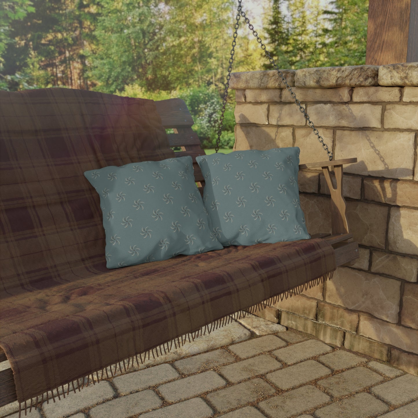Cozy Outdoor Pillows with Swirl Design - Perfect for Patios and Gardens