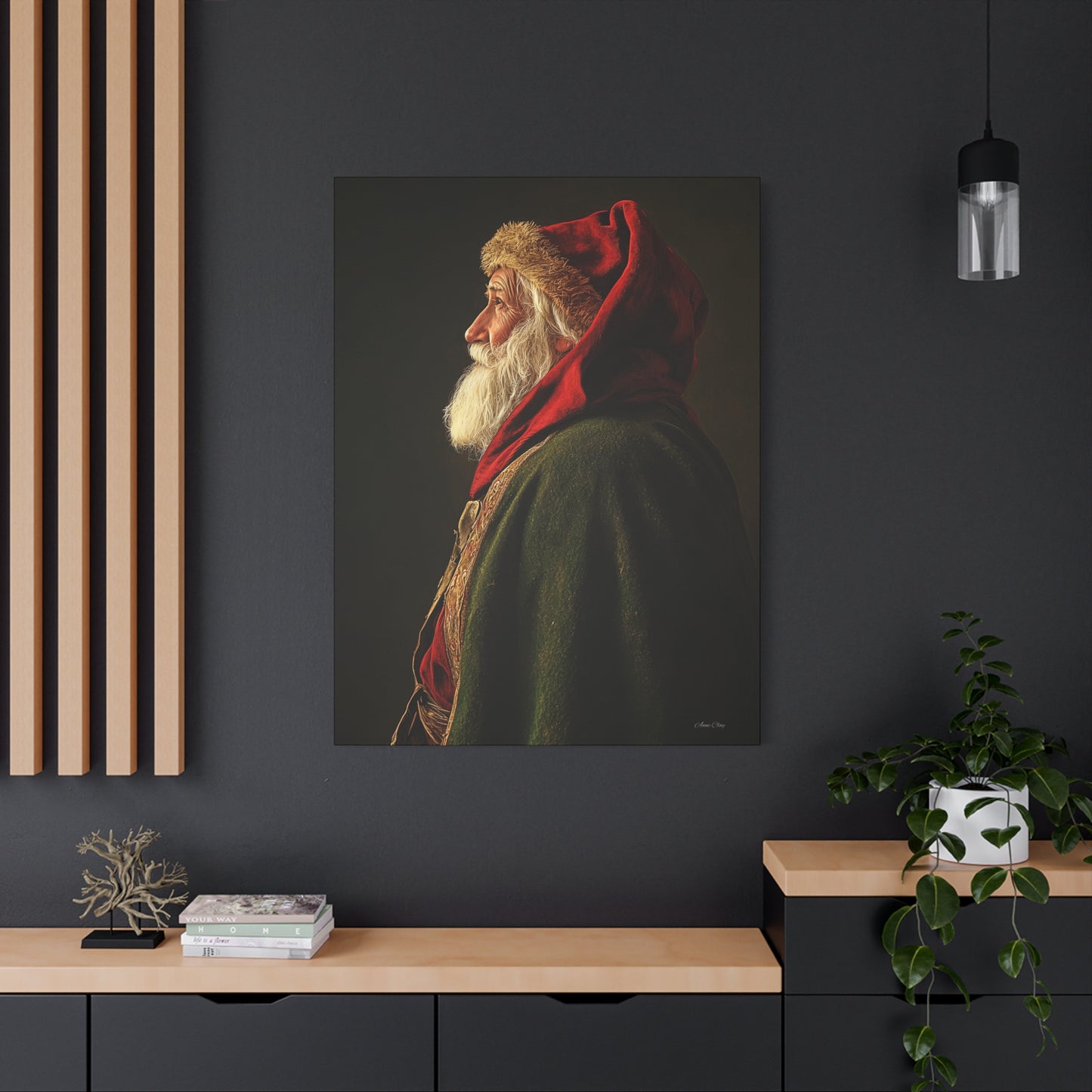 Spiritual Santa Matte Canvas, Stretched, 1.25"