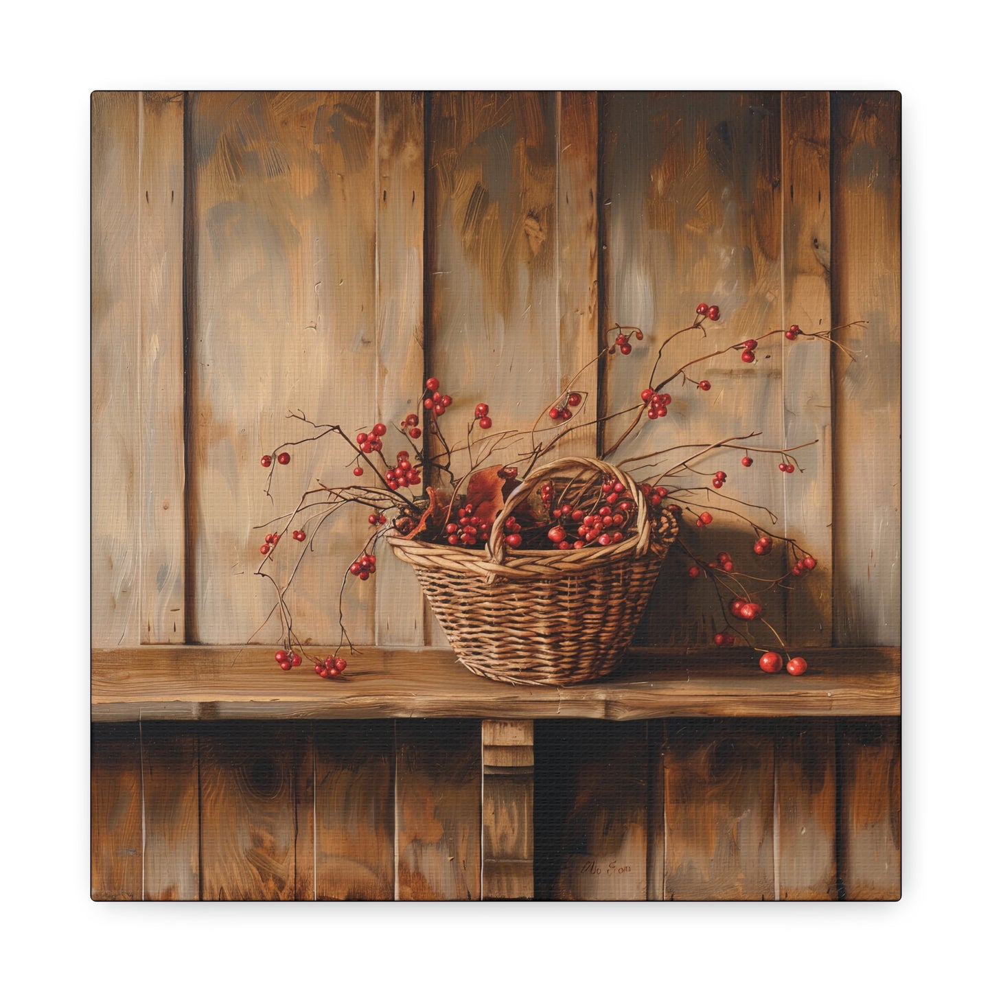 Basket of Bittersweet Matte Canvas, Stretched, 1.25"