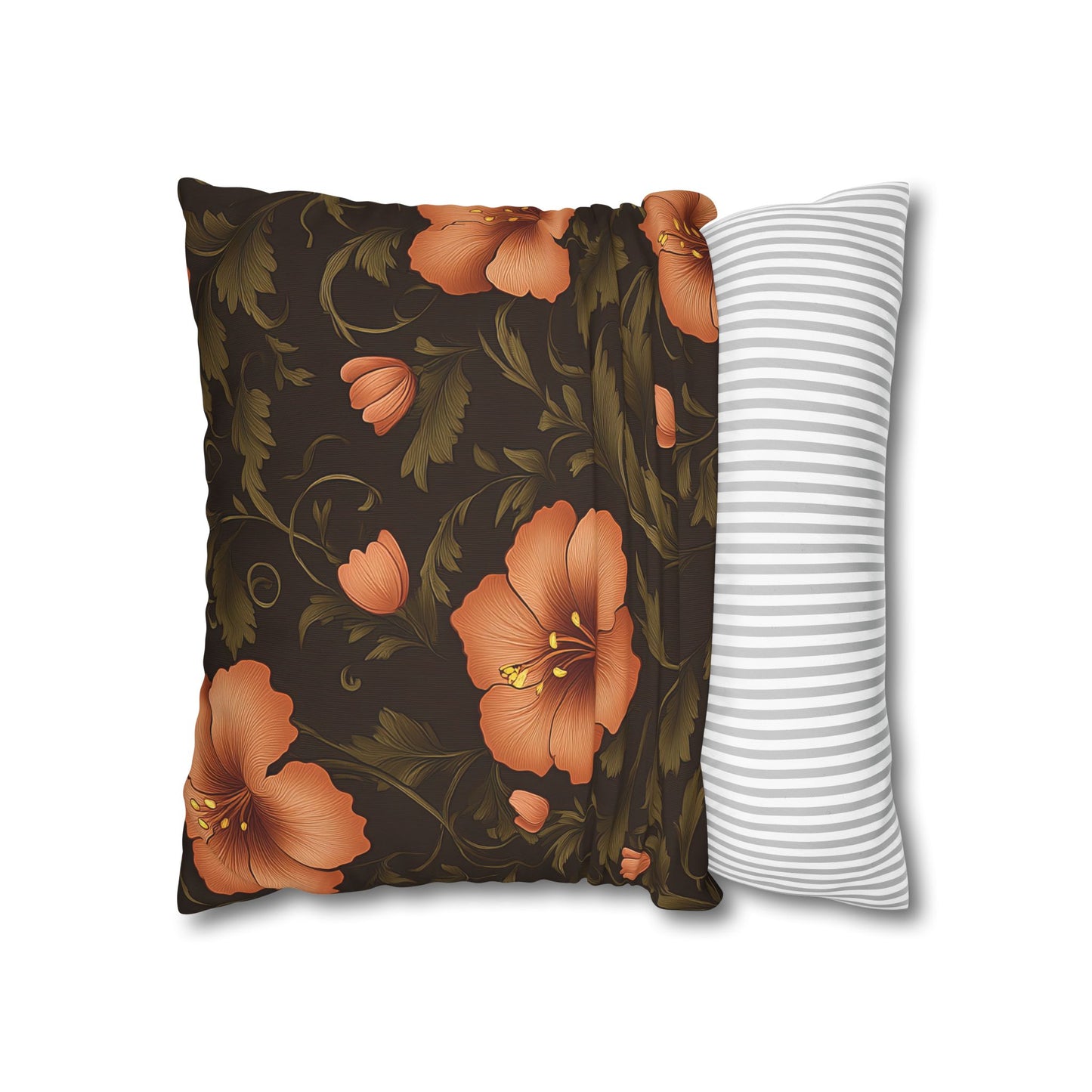 Floral Boho Pillowcase - Cozy Floral Decor for Home, Vintage Gift, Spring Decor, Sofa Cushion Cover, Bohemian Style