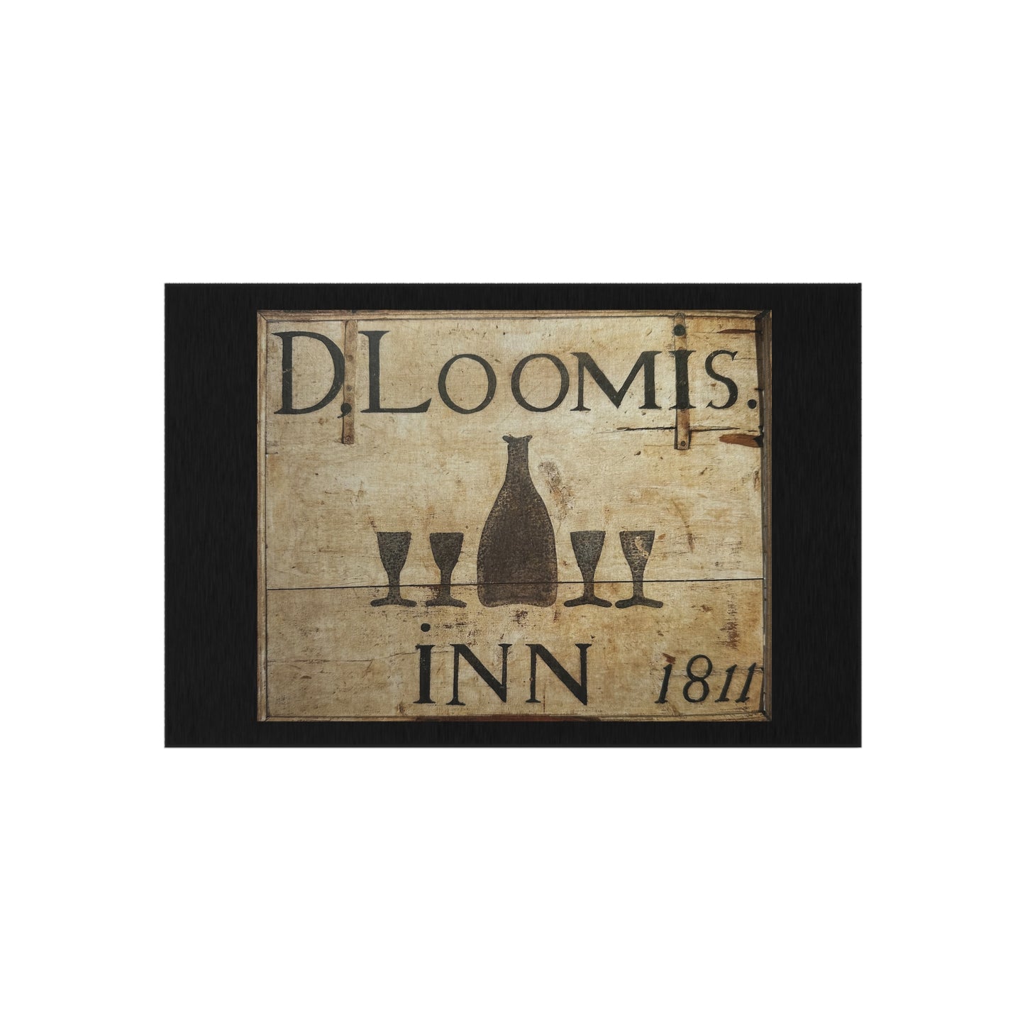 Vintage D. Loomis Inn Outdoor Rug – Perfect for Patios & Garden Gatherings