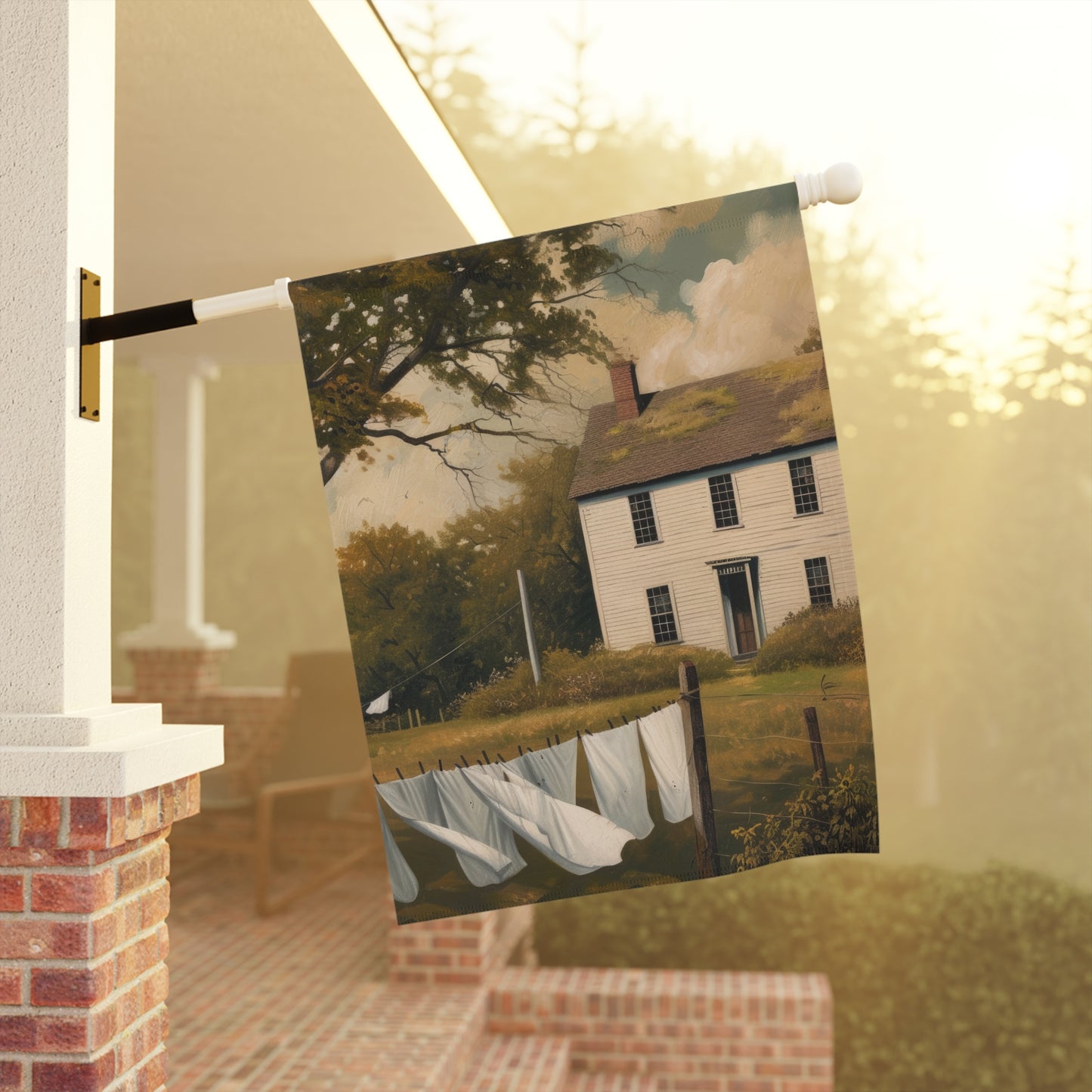 Country Clothesline Garden & House Banner