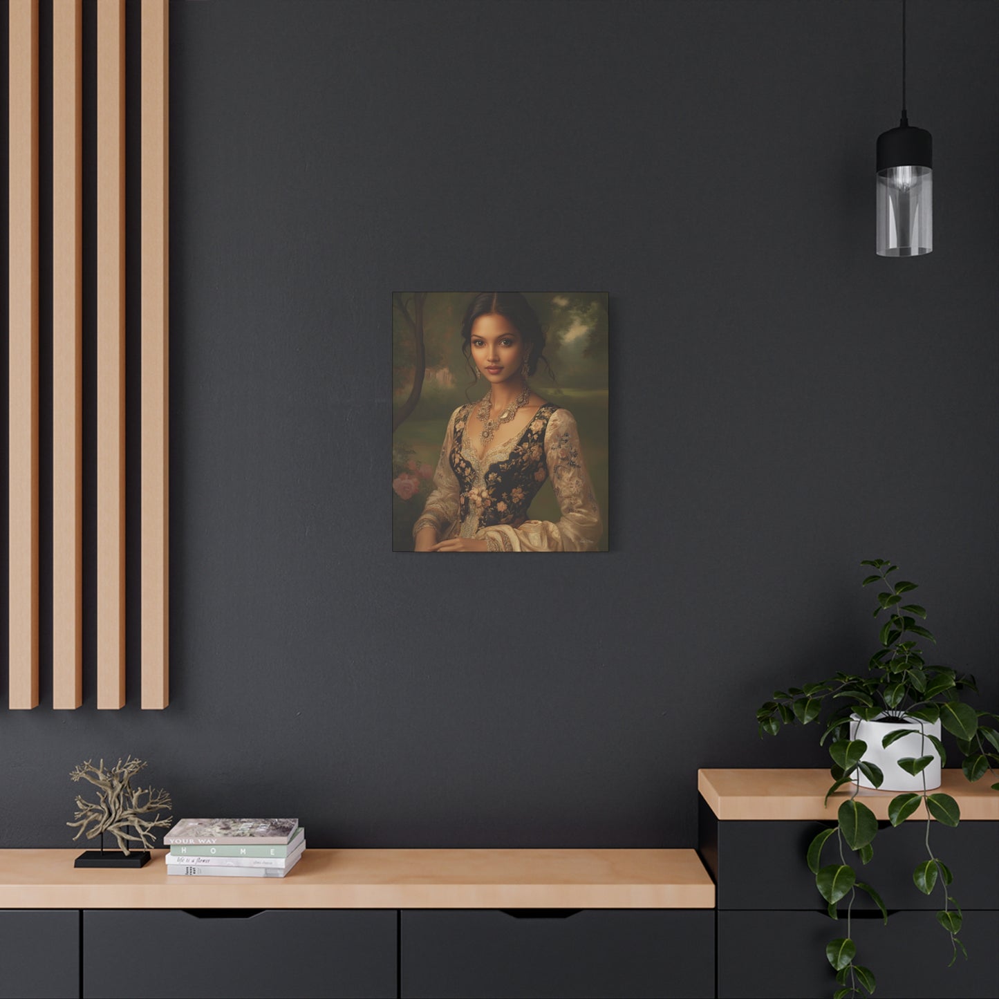 Elegant Floral Canvas Art Print, Wall Décor, Home Decoration, Gift for Her, Feminine Artwork, Vintage Inspired
