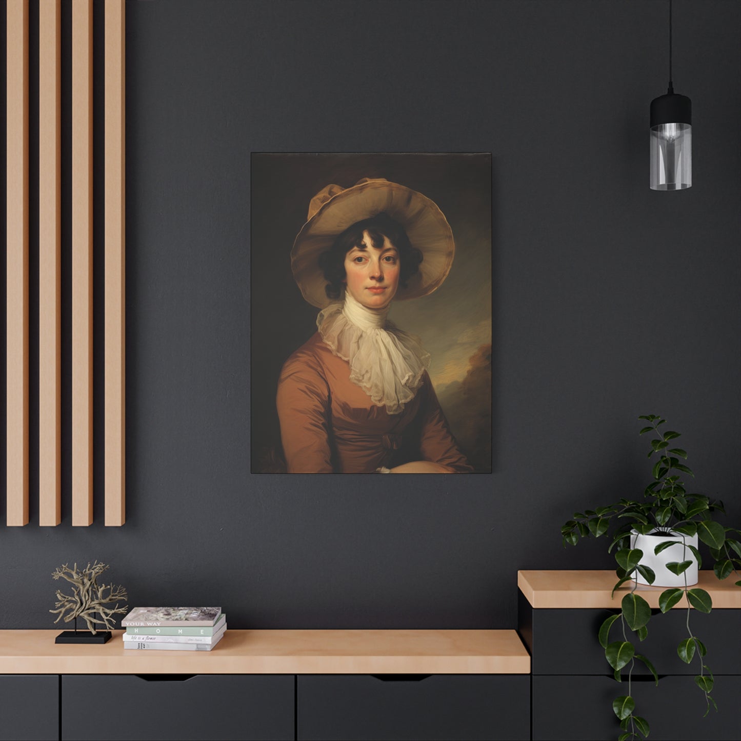 Miss Jane Early American Portrait Classic Portrait Matte Canvas Wall Art - Elegant Home Decor
