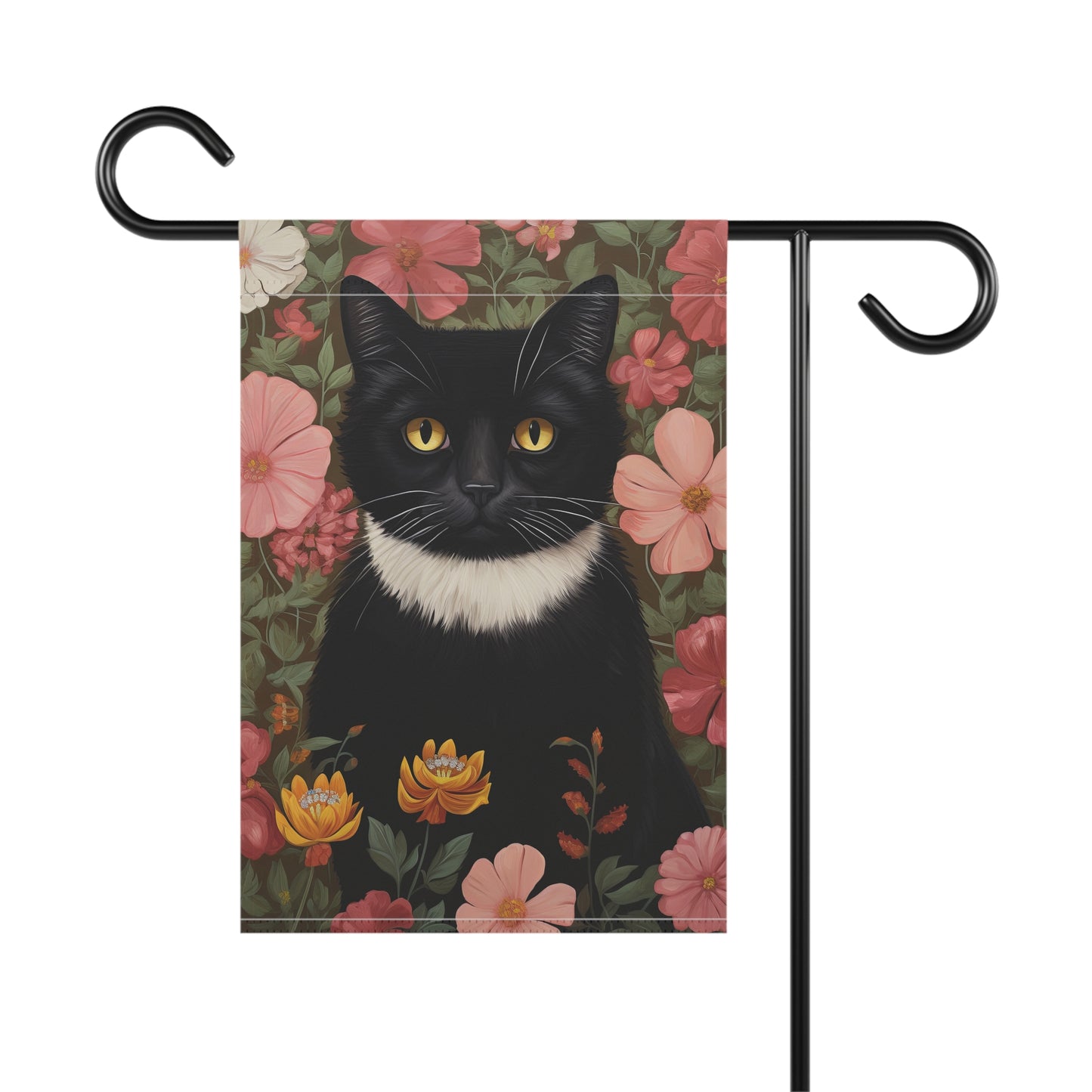 Tuxedo Garden Cat Garden & House Banner