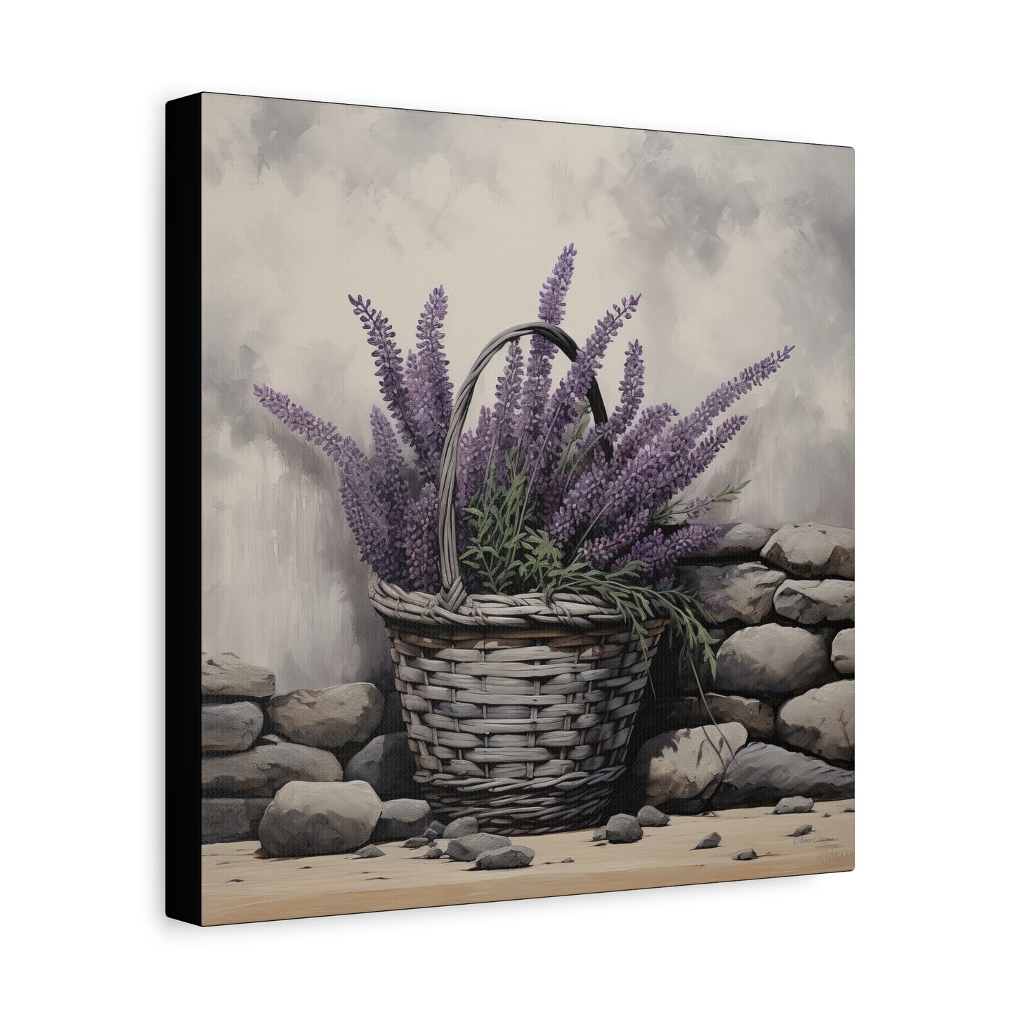 Lavender Stones Matte Canvas, Stretched, 1.25"