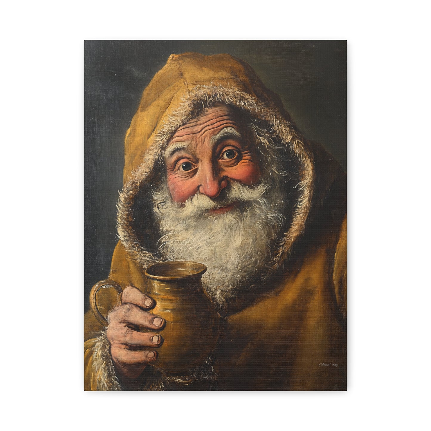 WS Tavern Santa Matte Canvas, Stretched, 1.25"