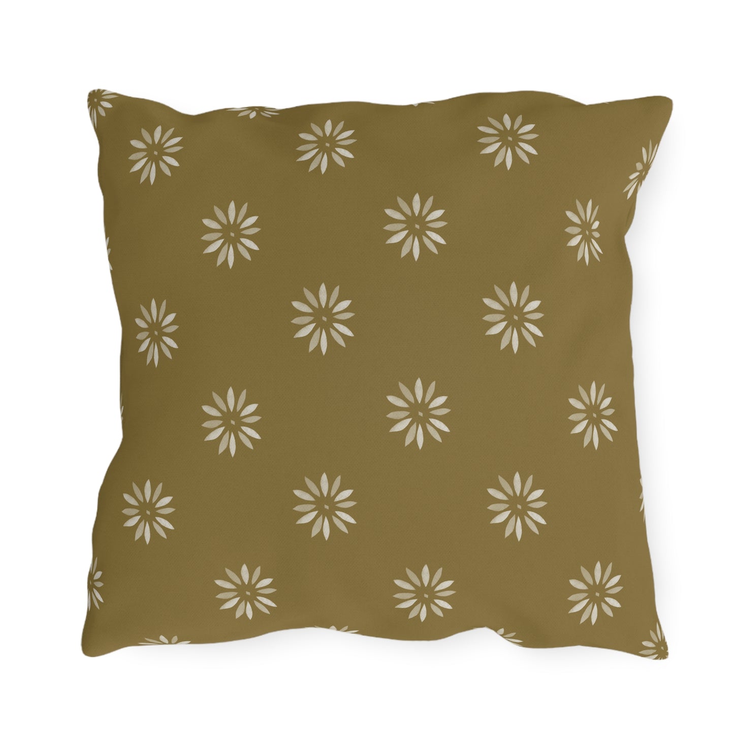 Boho Floral Outdoor Pillows - Soft Green Cushion for Patio Decor