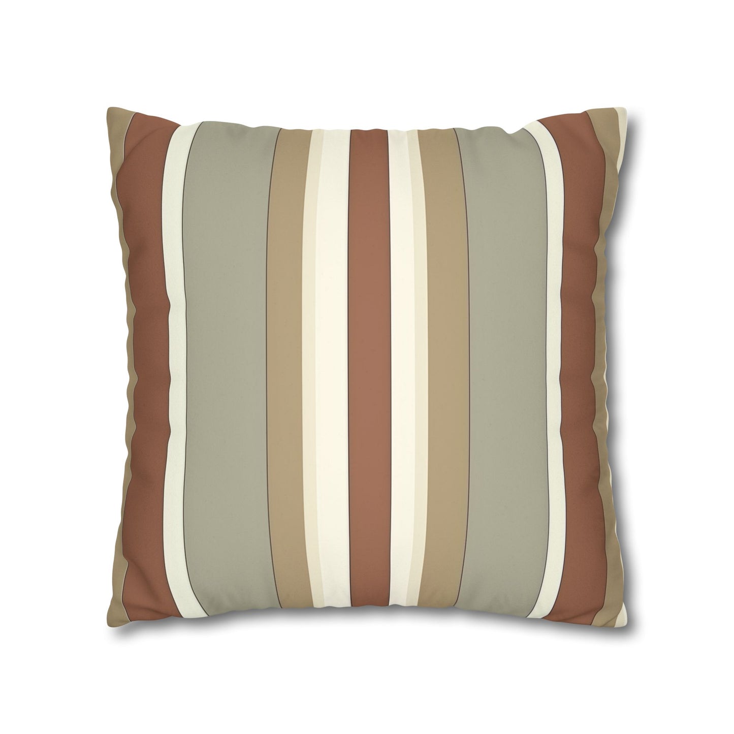 Fantasy Collecion Stencil Stalk Taupe Faux Suede Square Pillowcase