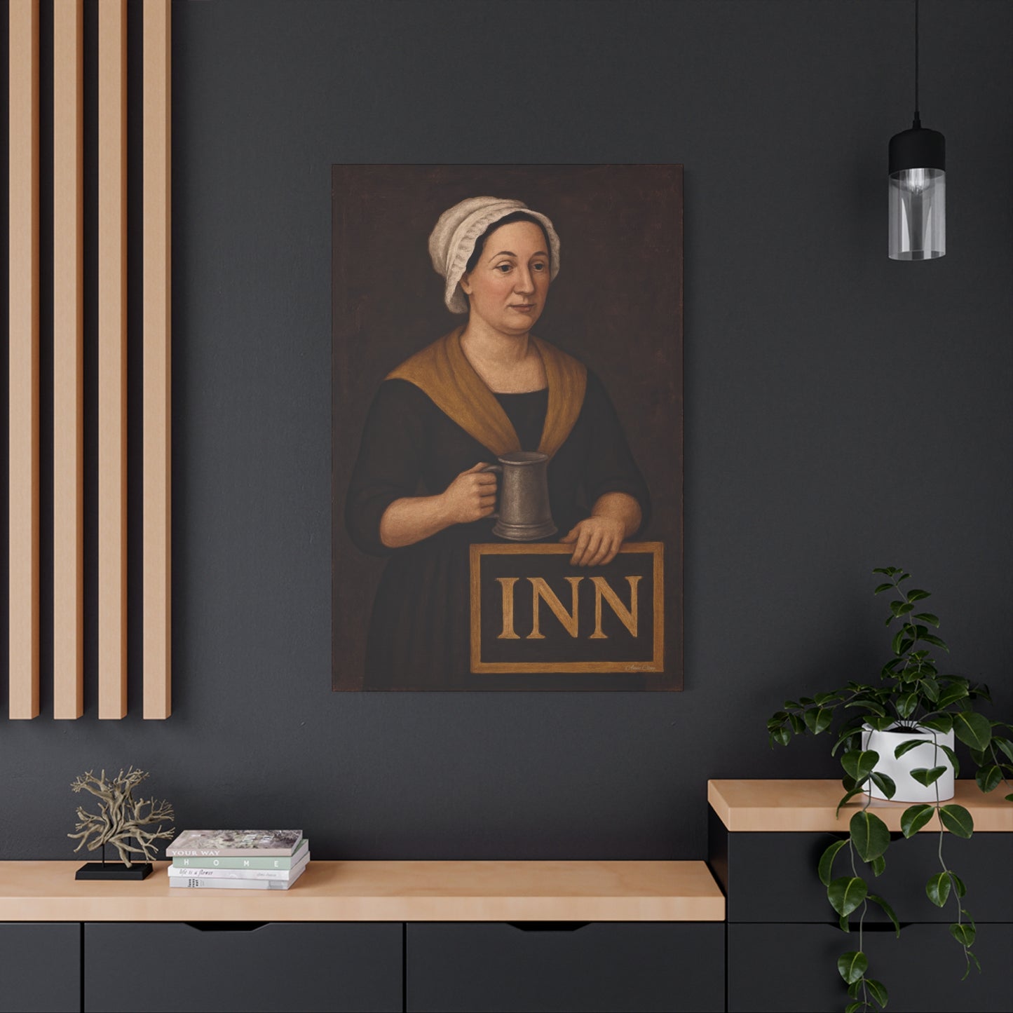 Innkeeper Canvas Art, Vintage Wall Decor, Home Pub Sign, Historical Artwork, Tavern Decor, Gift for Pub Lovers