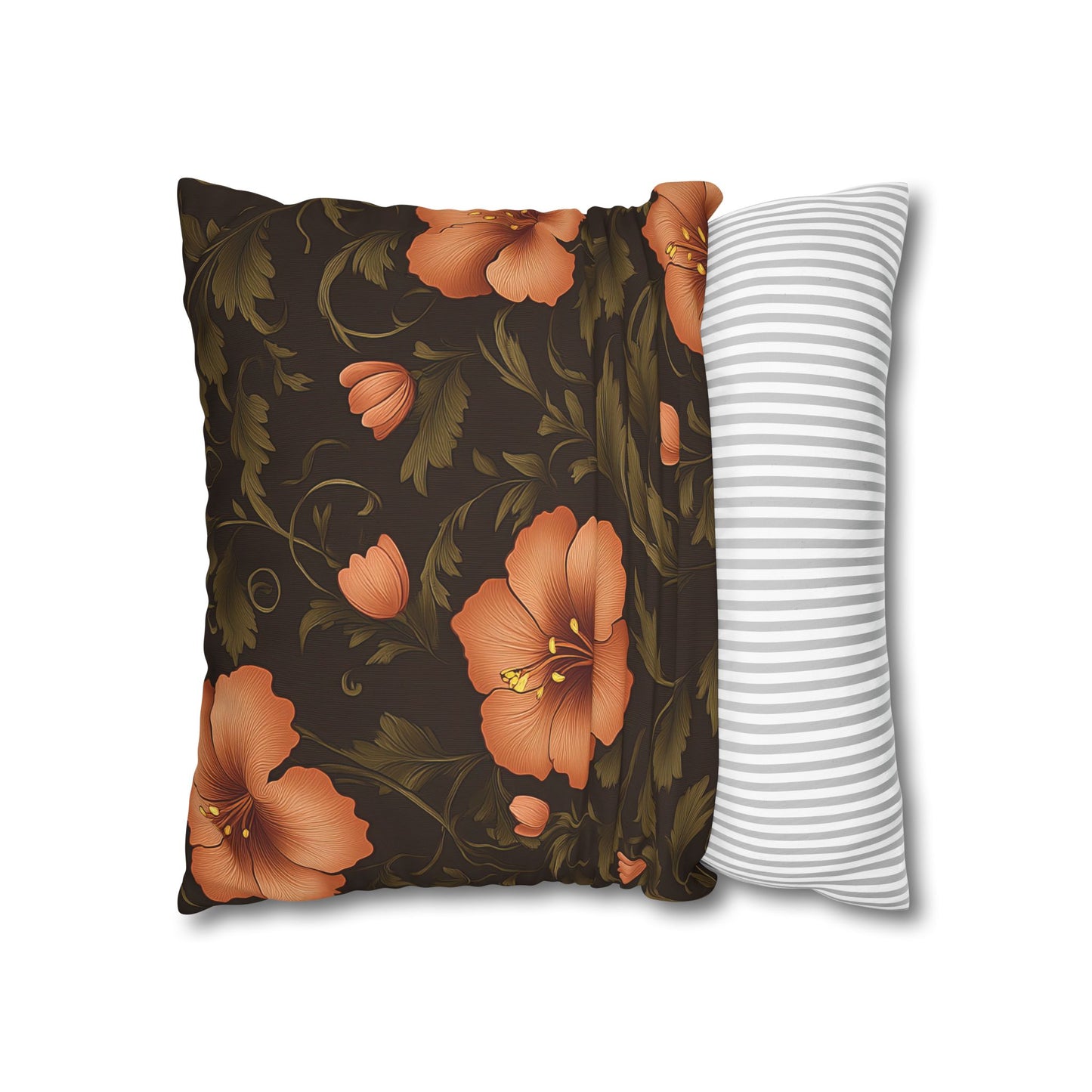 Floral Boho Pillowcase - Cozy Floral Decor for Home, Vintage Gift, Spring Decor, Sofa Cushion Cover, Bohemian Style