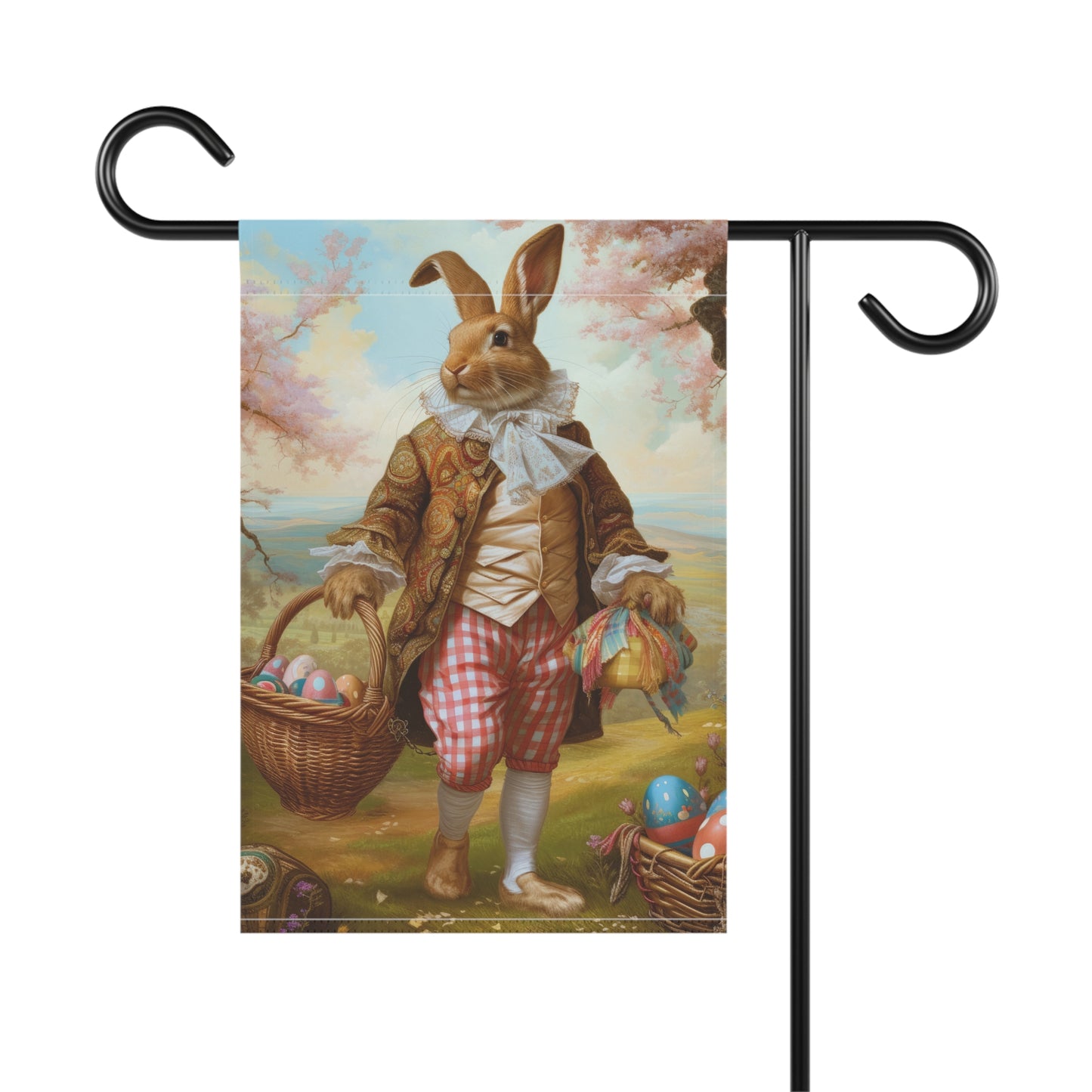 Easter Garden Flag - Vintage Bunny Design