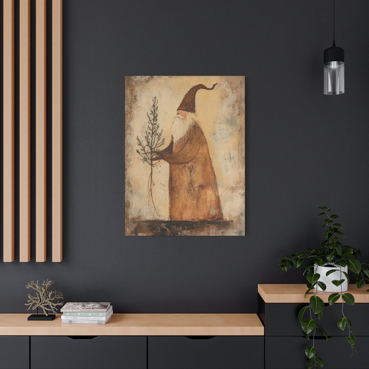 Grungy Earth Santa Matte Canvas, Stretched, 1.25"