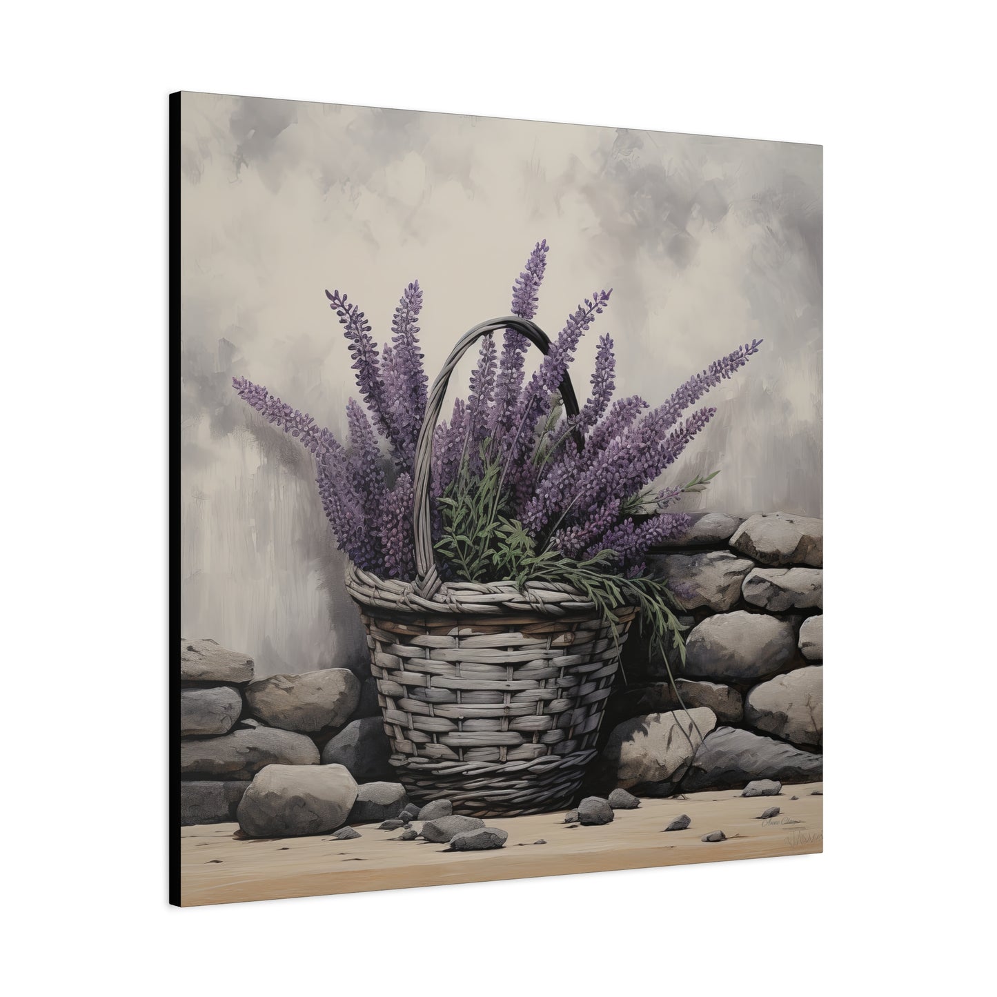 Lavender Stones Matte Canvas, Stretched, 1.25"