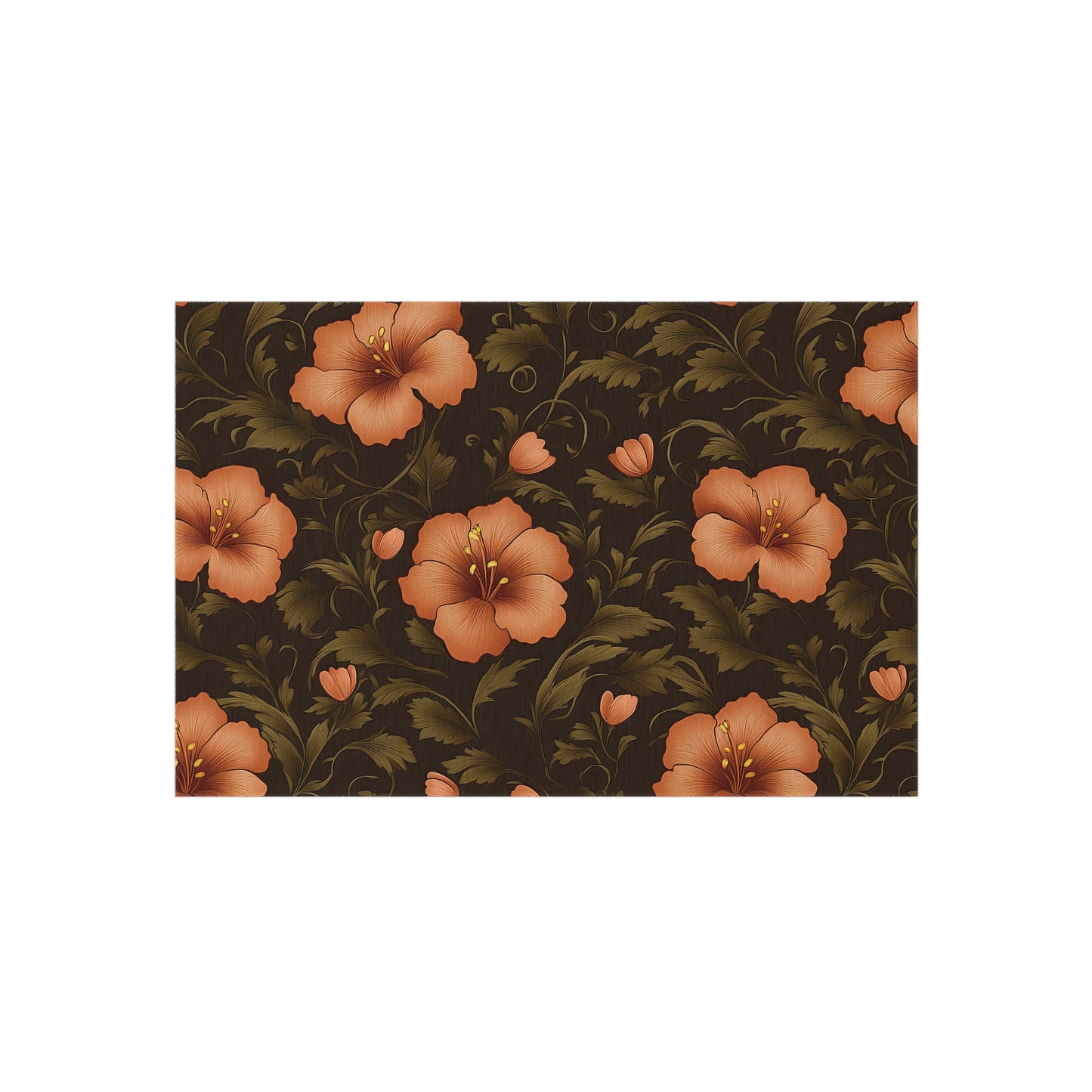 Vibrant Floral Outdoor Rug, Cozy Porch Mat, Boho Garden Decor, Picnic Flooring, Stylish Patio Area Rug, Seasonal Outdoor Living