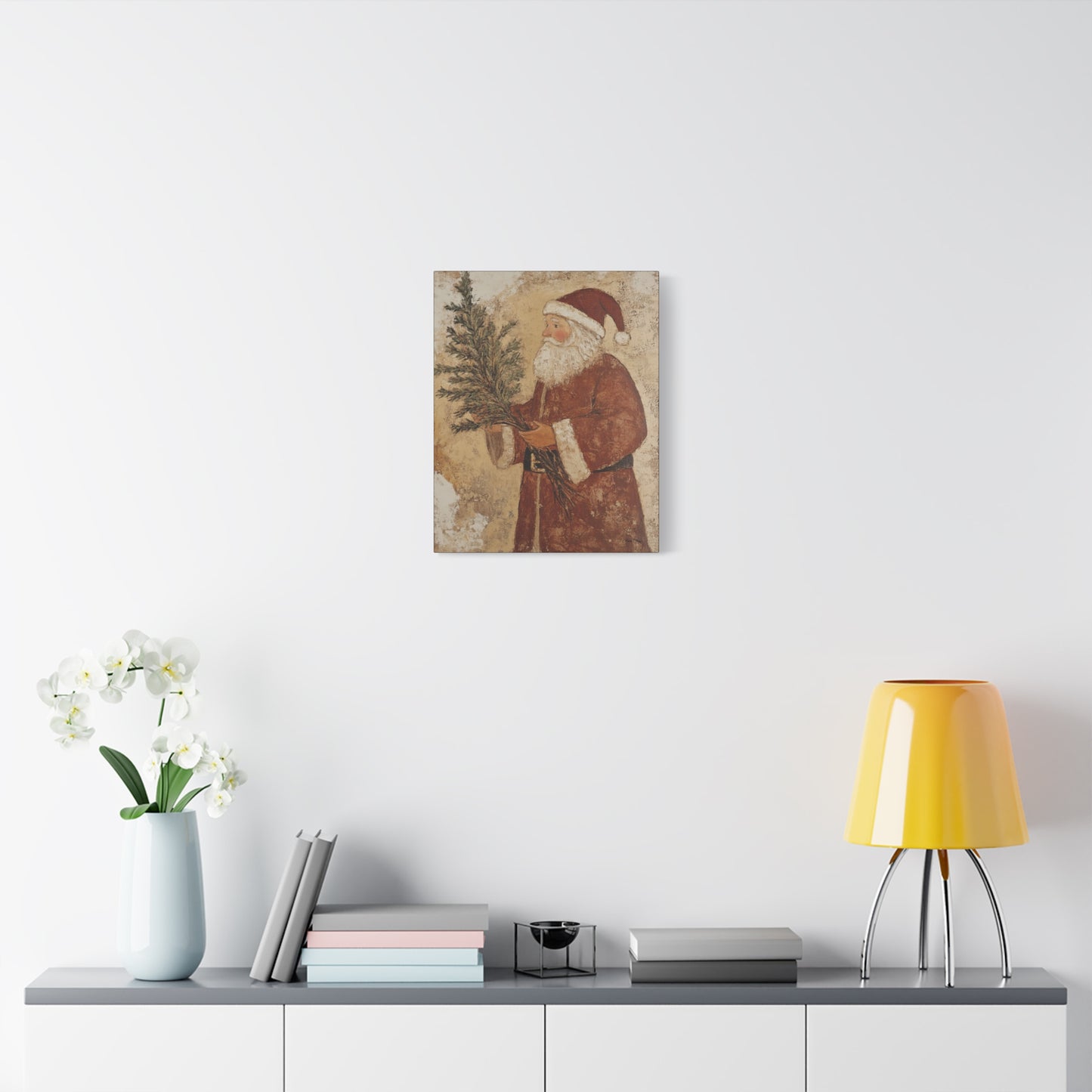 Grunge Classic Santa Matte Canvas, Stretched, 1.25"