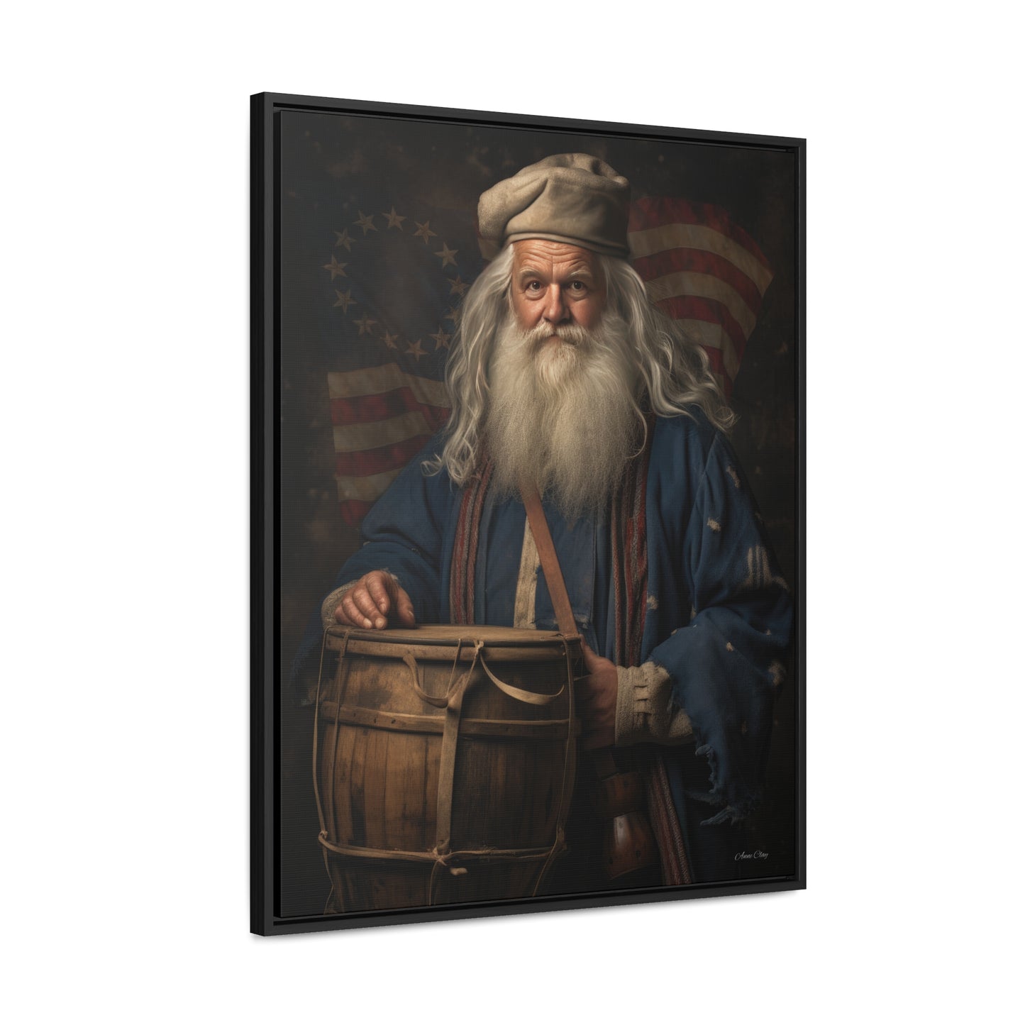 Framed Americana Santa Gallery Canvas Wraps, Vertical Frame